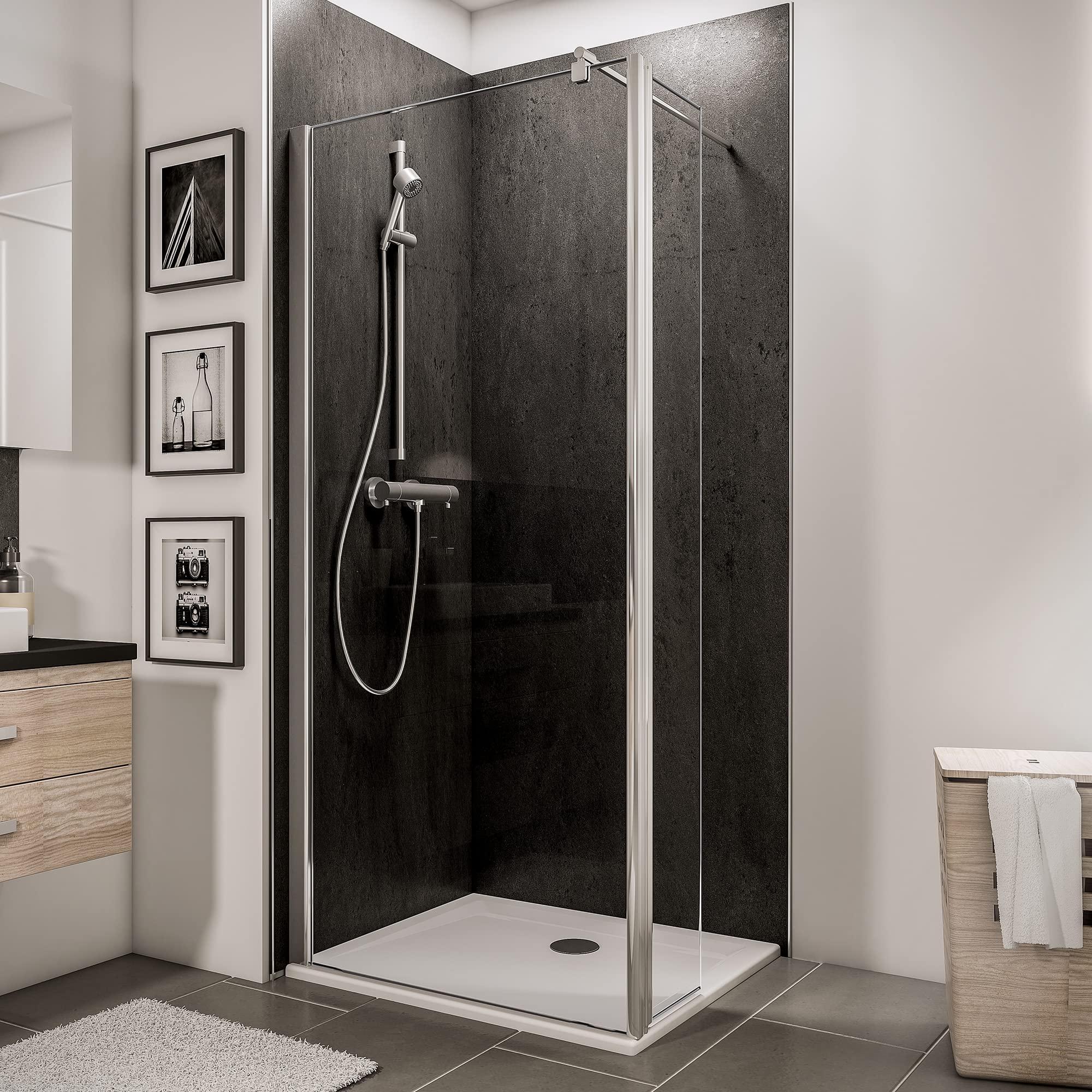 schulte-paroi-douche-italienne-120x200-cm-noir-verre-6-mm image 6