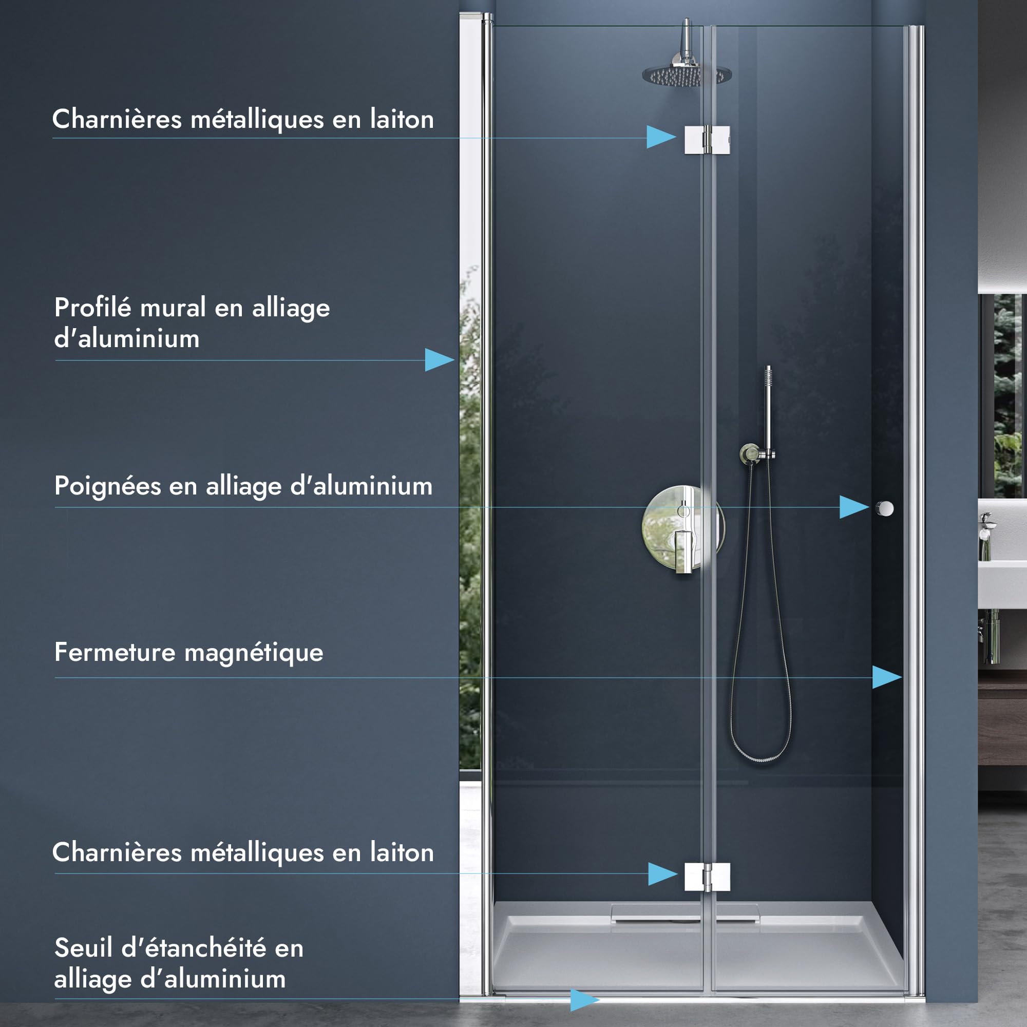 doporro-ravenna26-porte-de-douche-100-cm-transparent-droite image 6