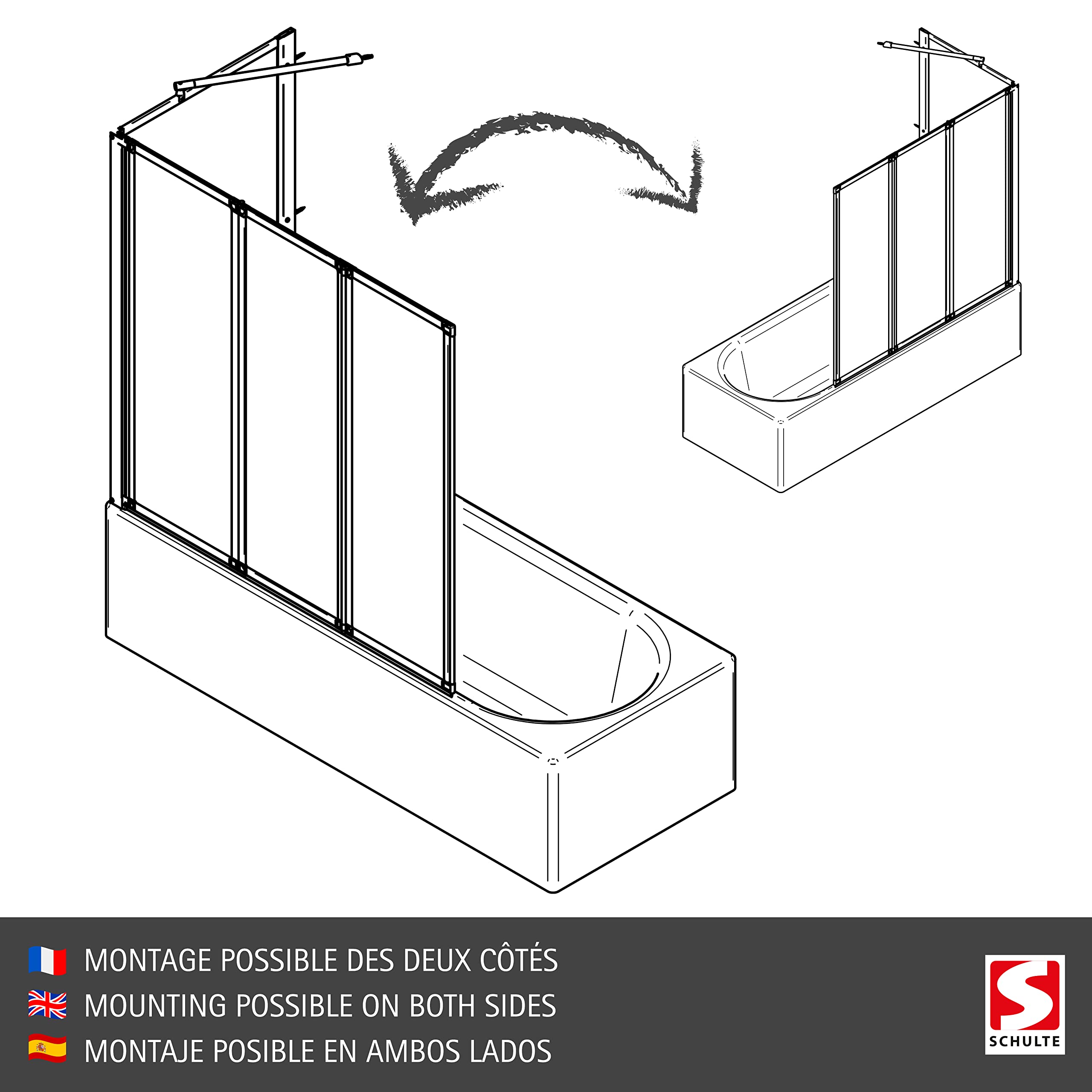 schulte-pare-baignoire-129x140-70-cm-blanc-3-volets image 4