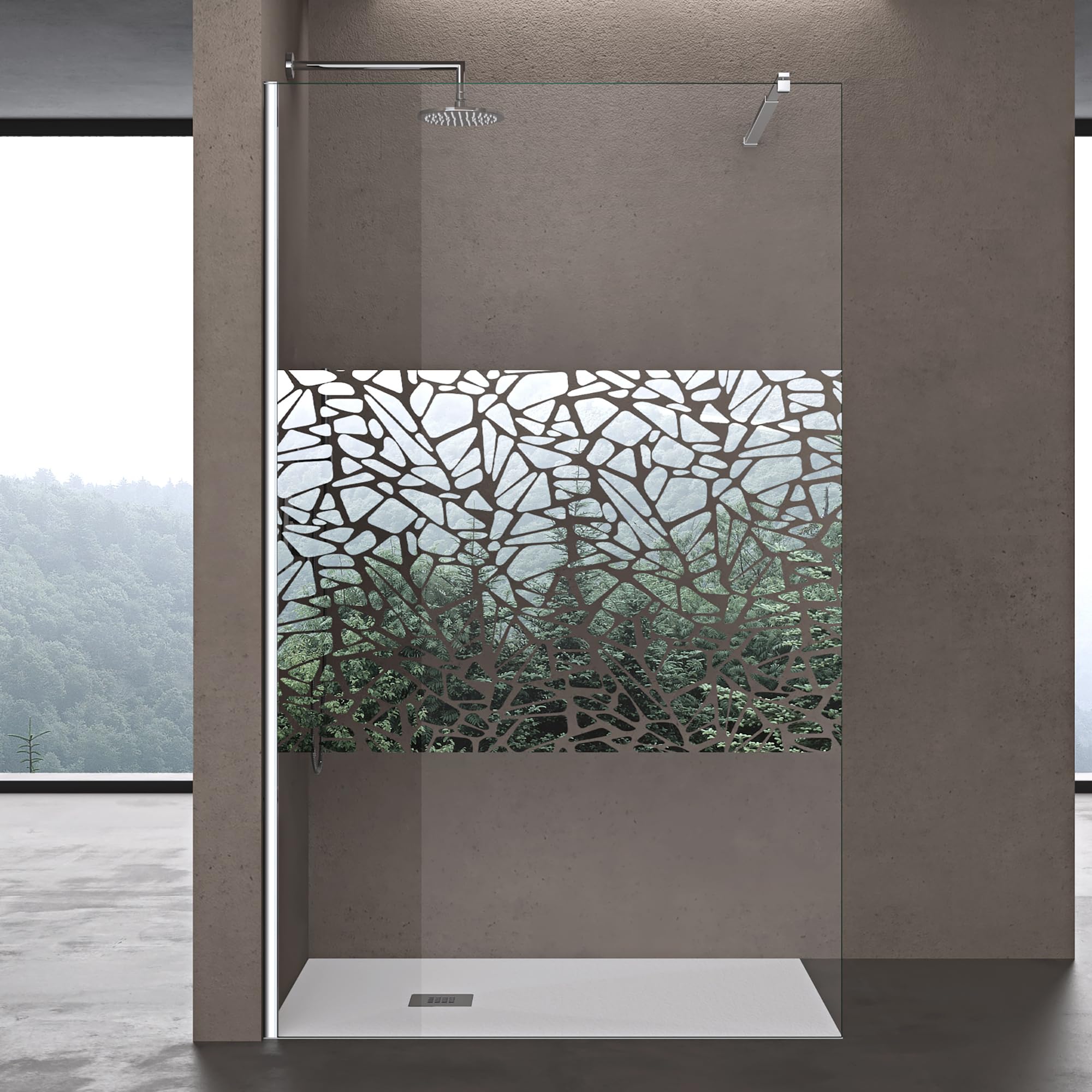 doporro-bremen2bl-paroi-de-douche-italienne-140cm-verre-glace-10mm image 2