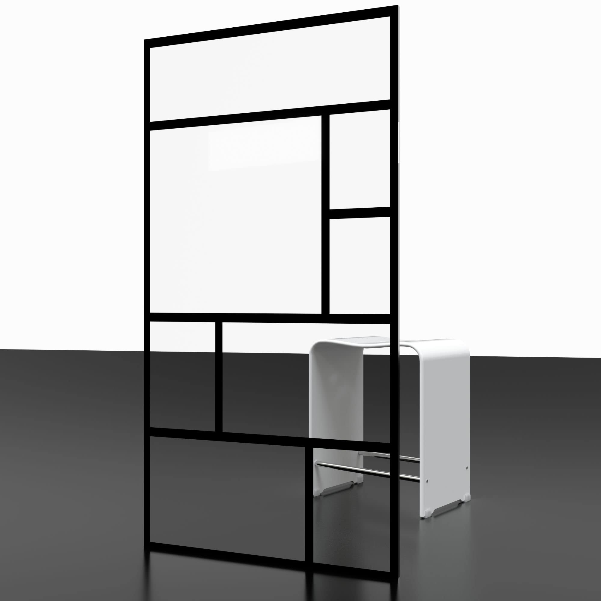 schulte-pare-baignoire-80x140cm-noir-1-volet-verre-5mm image 5