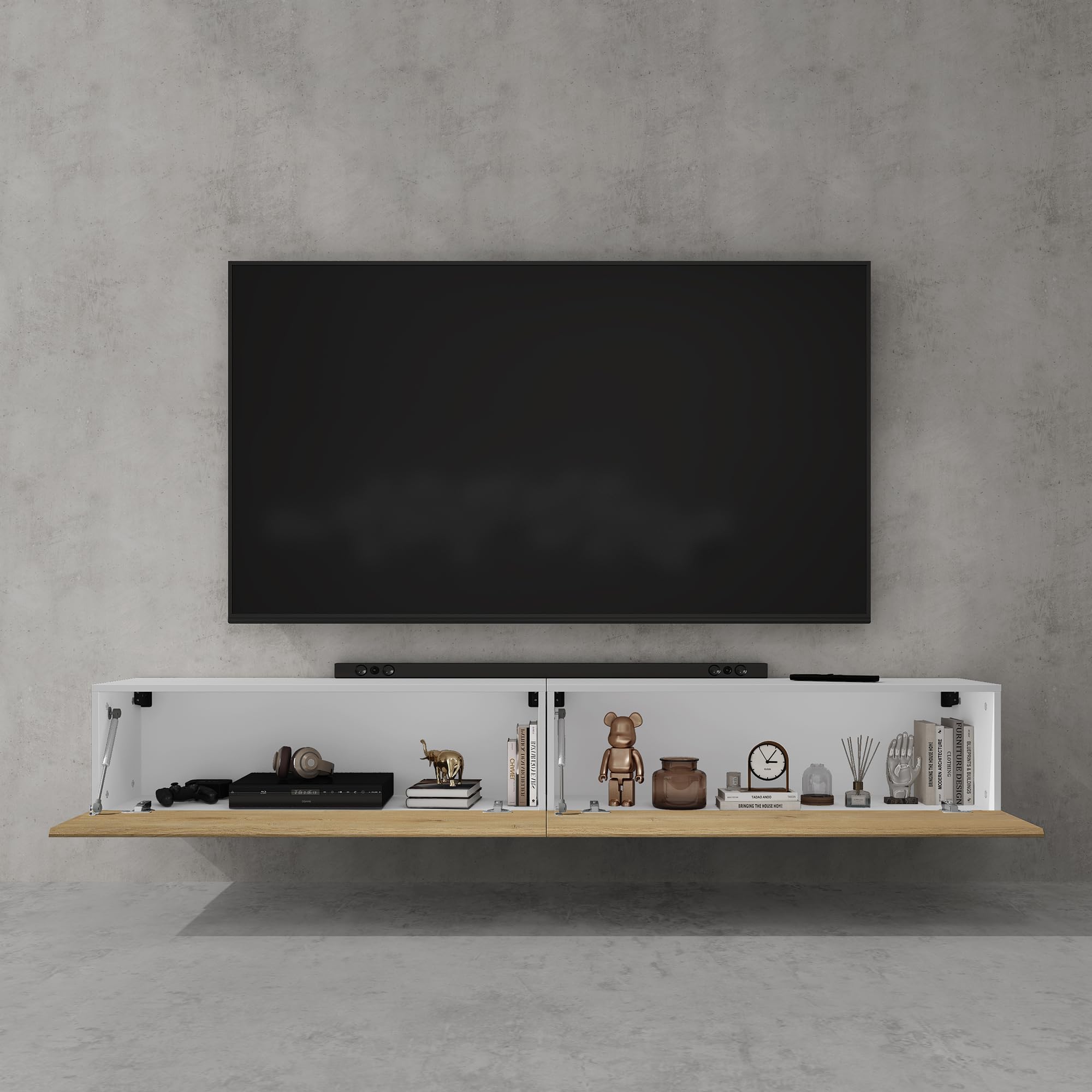doporro-m-bel-meuble-tv-140-cm-portes-soft-close-rangement image 8