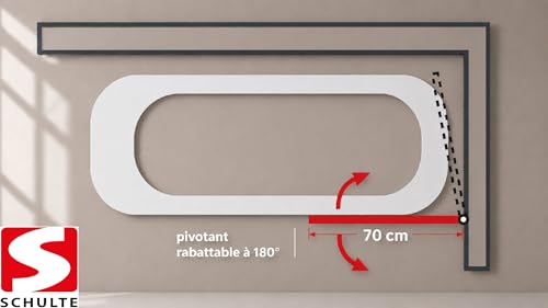 schulte-pare-baignoire-70x130cm-noir-verri-re-5mm-pivotant image 7