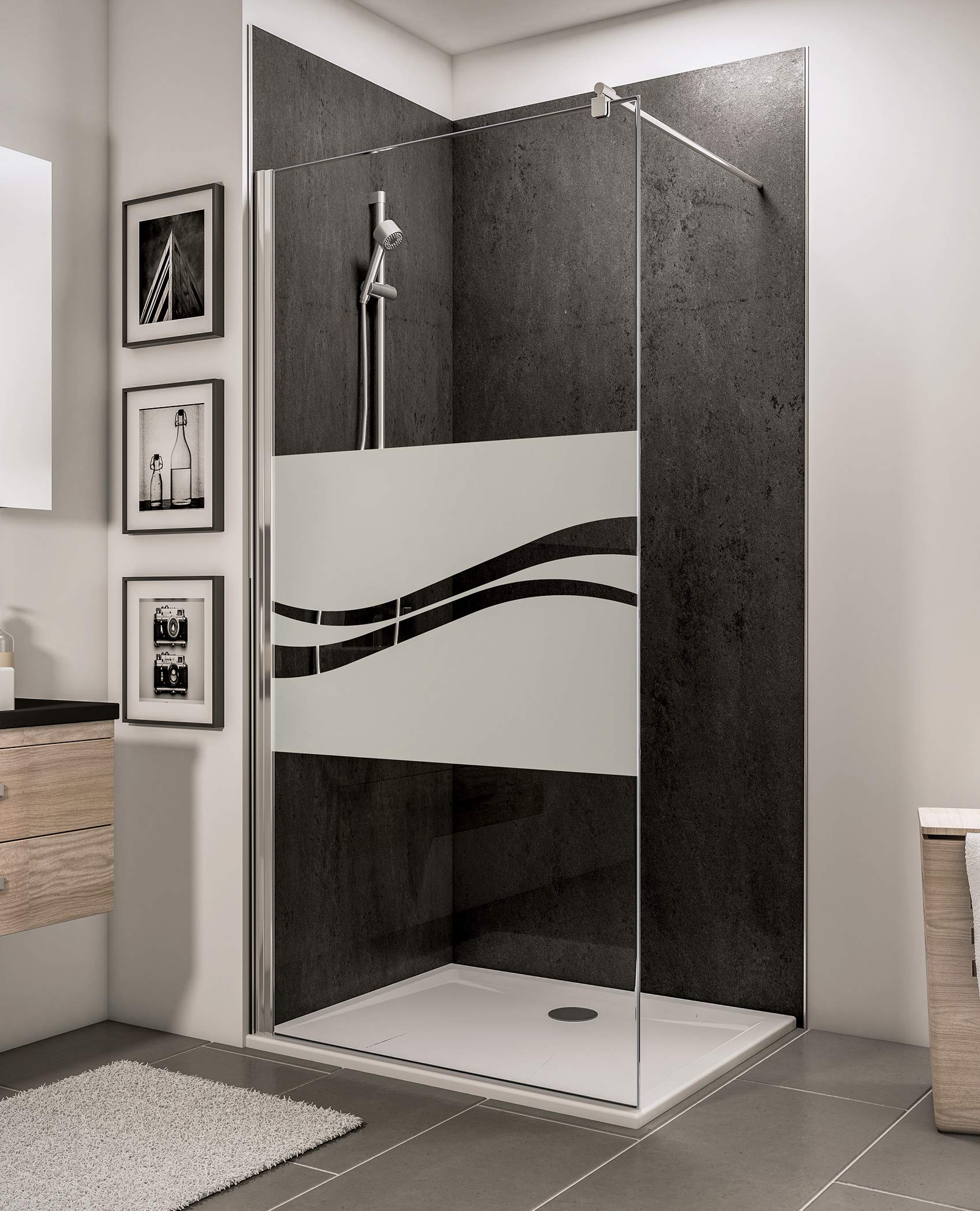 schulte-d120140-f-paroi-de-douche-walk-in-free-d-cor-liane image 1