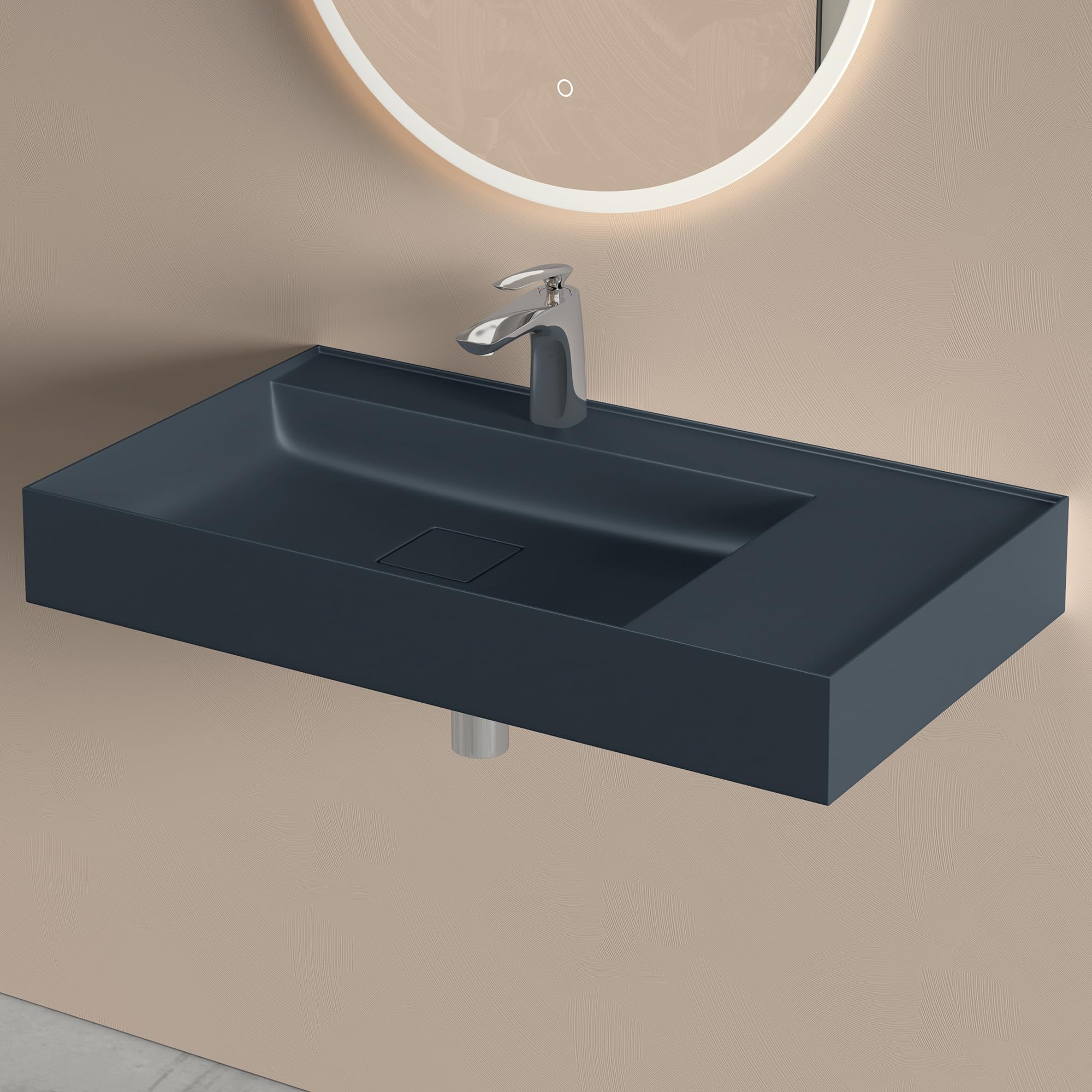 doporro-lavabo-suspendu-120x46x12cm-blanc-mat image 8