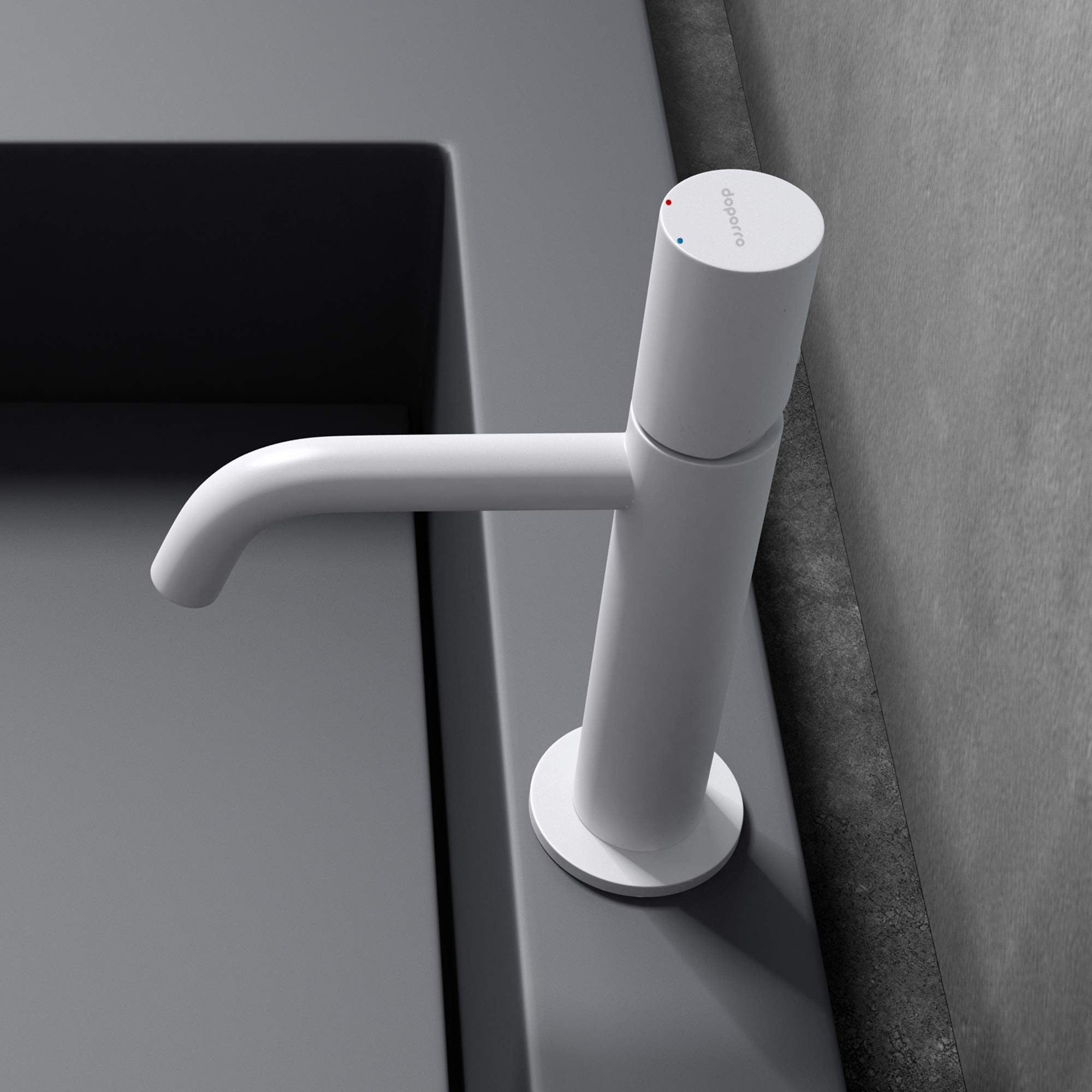 doporro-mitigeur-lavabo-blanc-mat-20-7-cm-laiton image 5