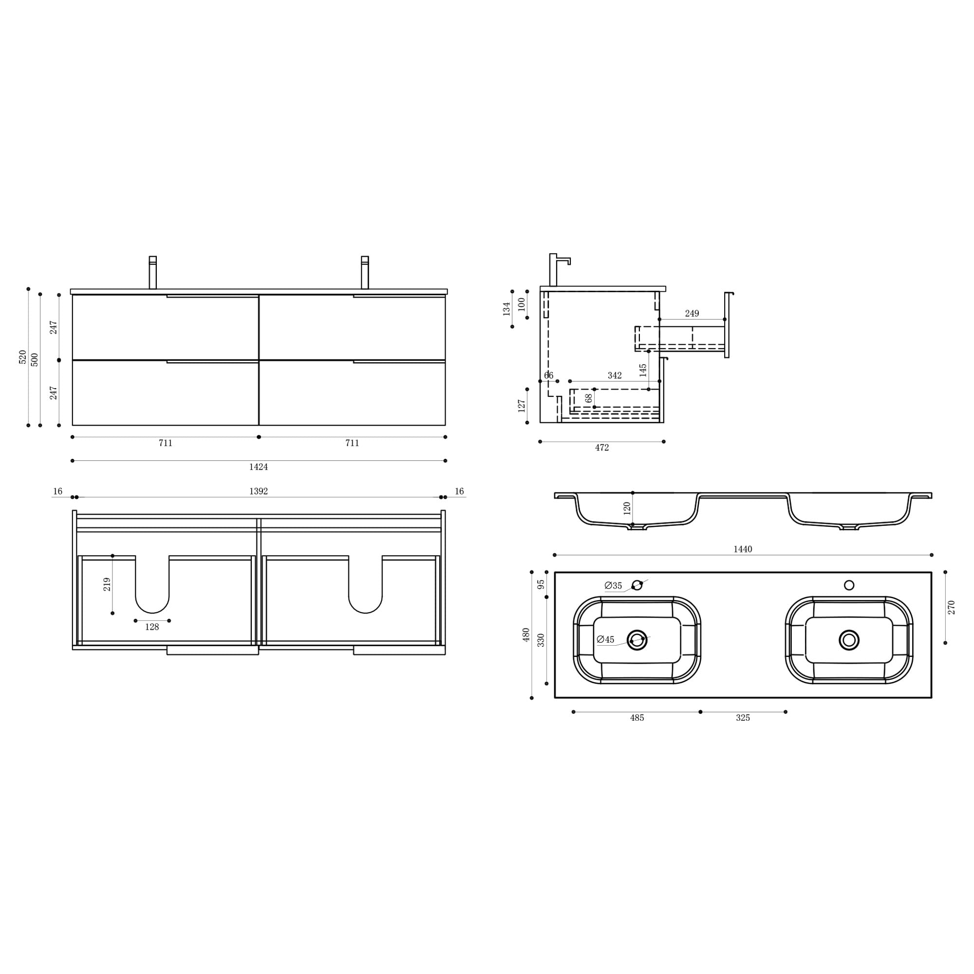 doporro-meuble-salle-de-bain-144-cm-ch-ne-clair-avec-miroir image 7