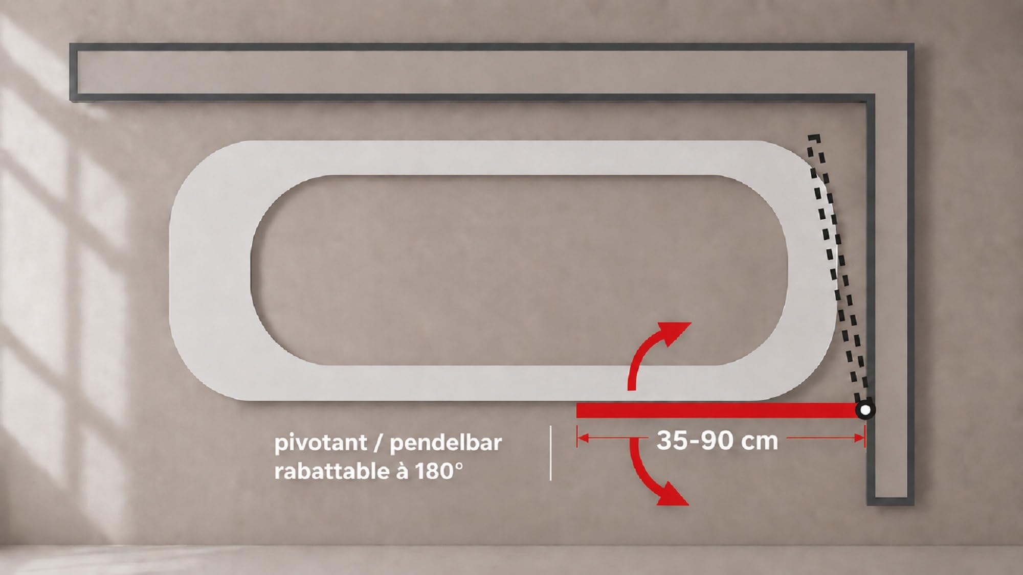 schulte-pare-baignoire-classique-chrom-verre-5mm-sur-mesure image 3