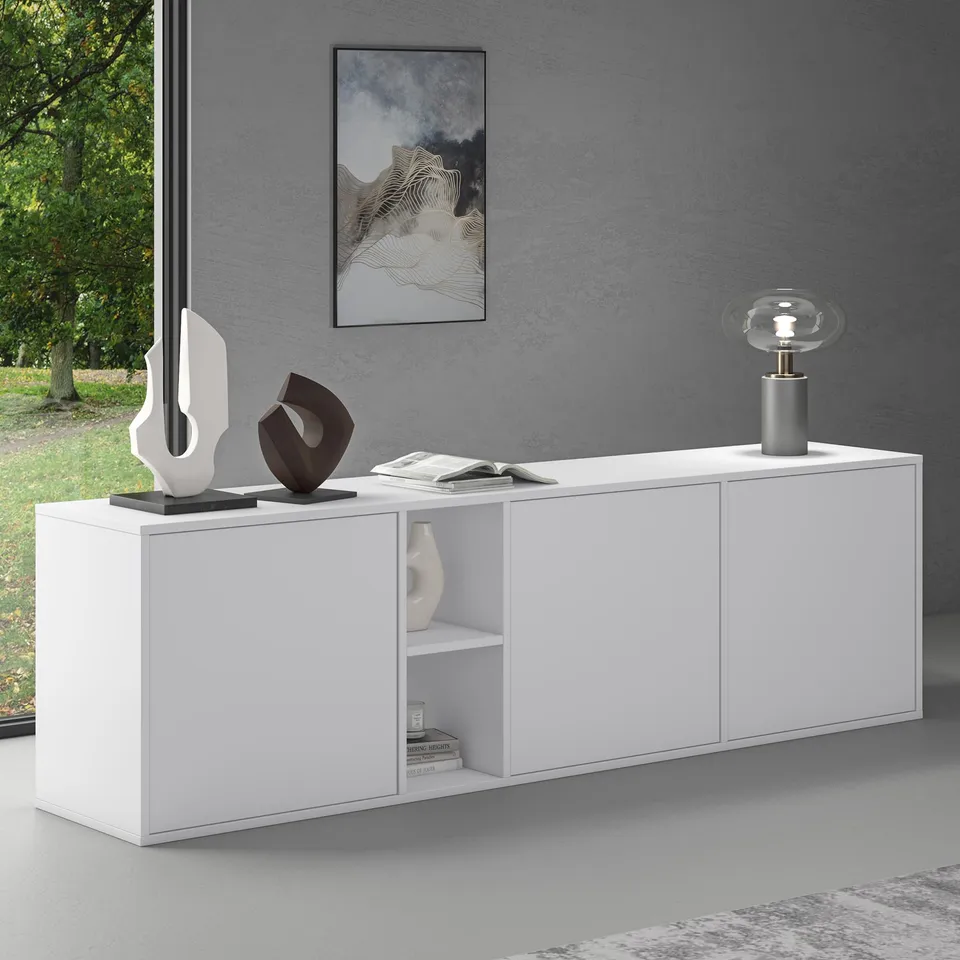 doporro-schrank02-buffet-bas-180-cm-blanc-mat-3-portes image 1