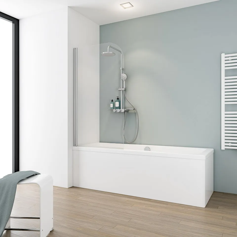schulte-pare-baignoire-classique-chrom-verre-5mm-sur-mesure image 1