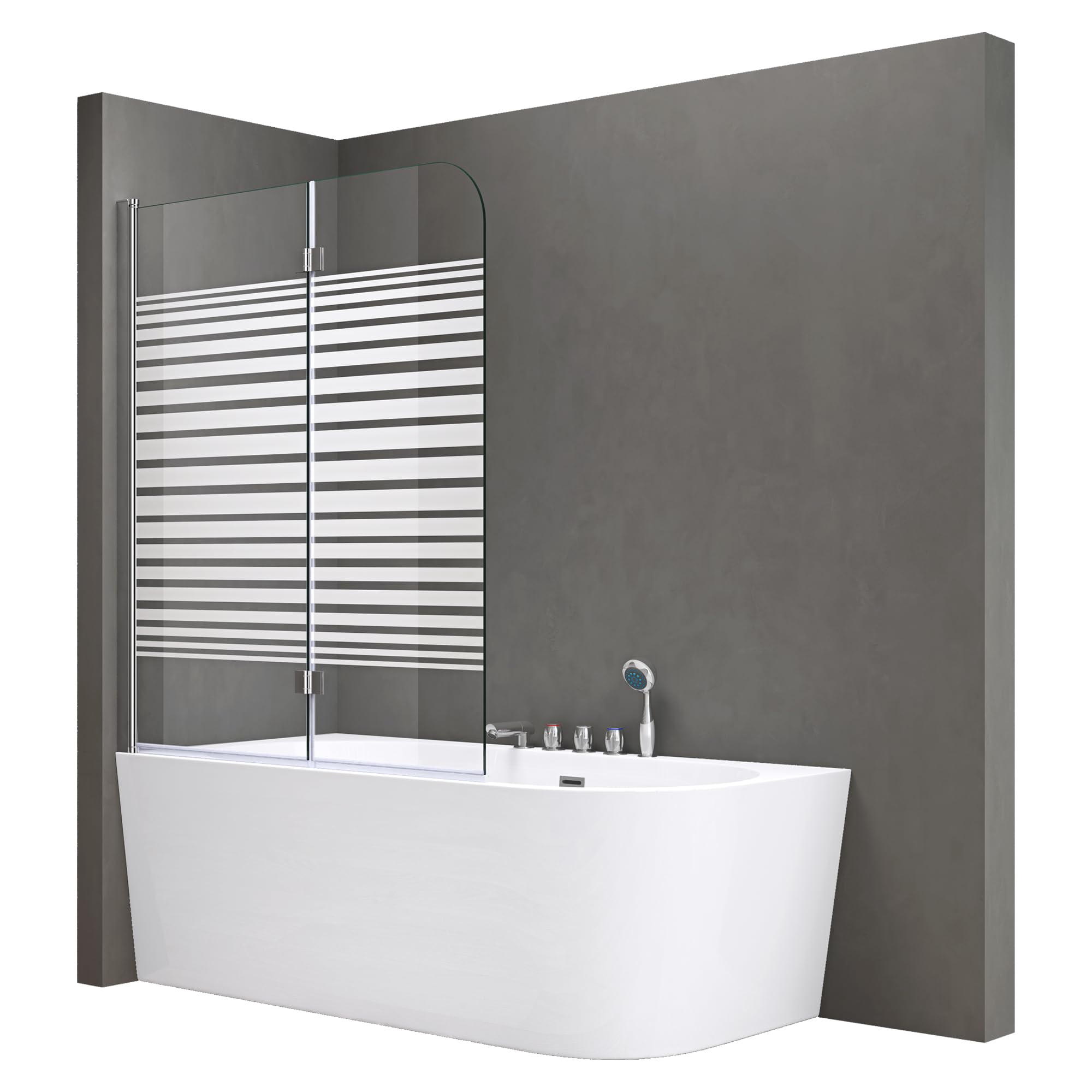 doporro-cortona-pare-baignoire-2-volets-120x140-bandes-opaques image 1