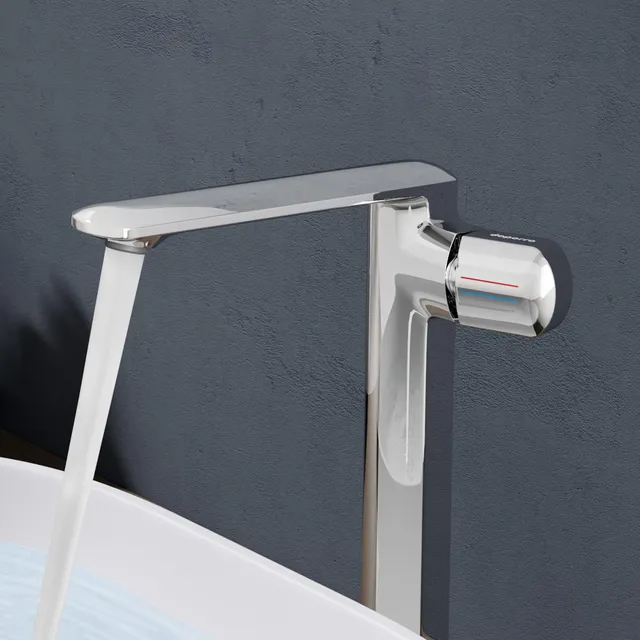doporro-mitigeur-lavabo-laiton-chrom-28-1-cm-cartouche-c-ramique image 1