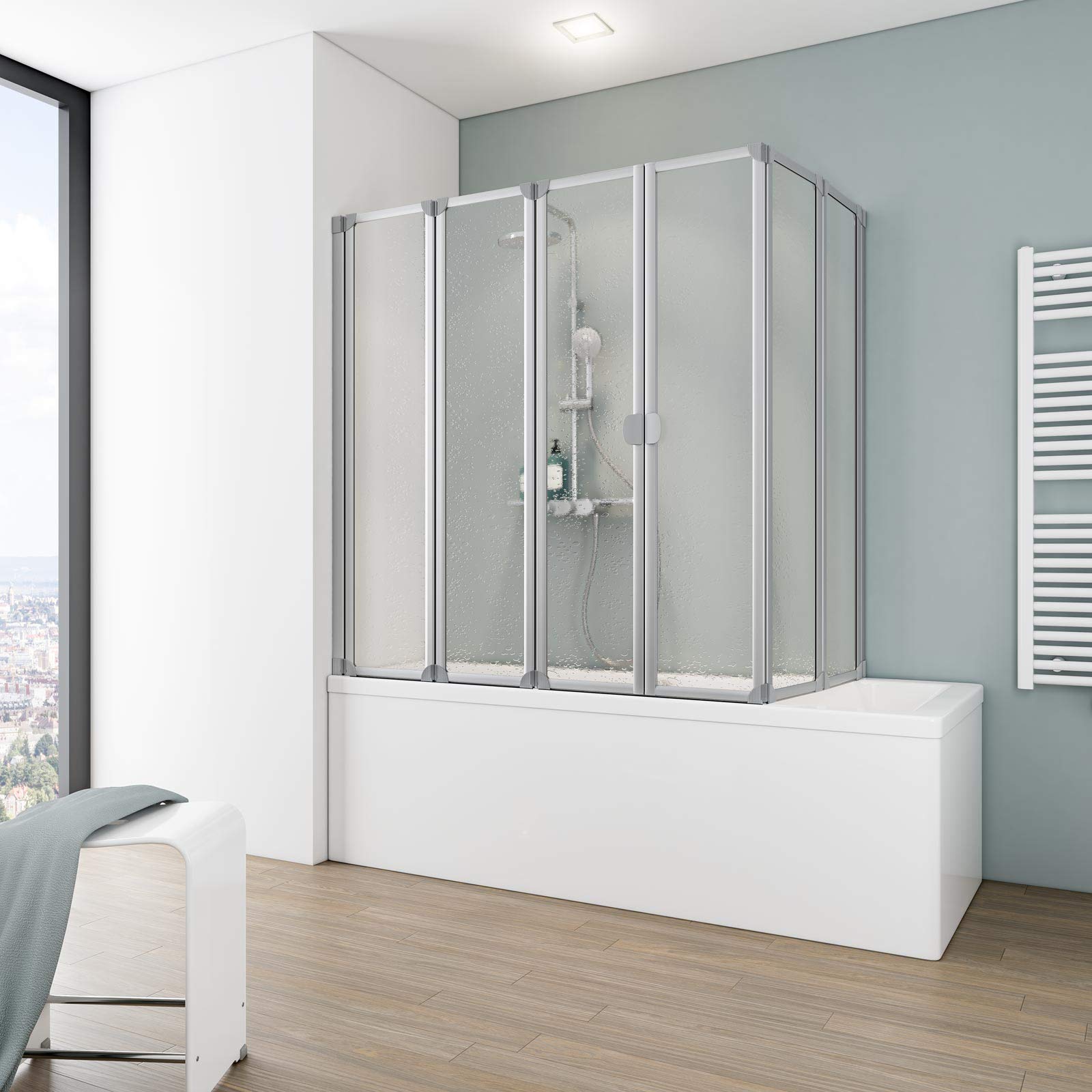 schulte-pare-baignoires-2-volets-104x140-blanc-transparent image 7