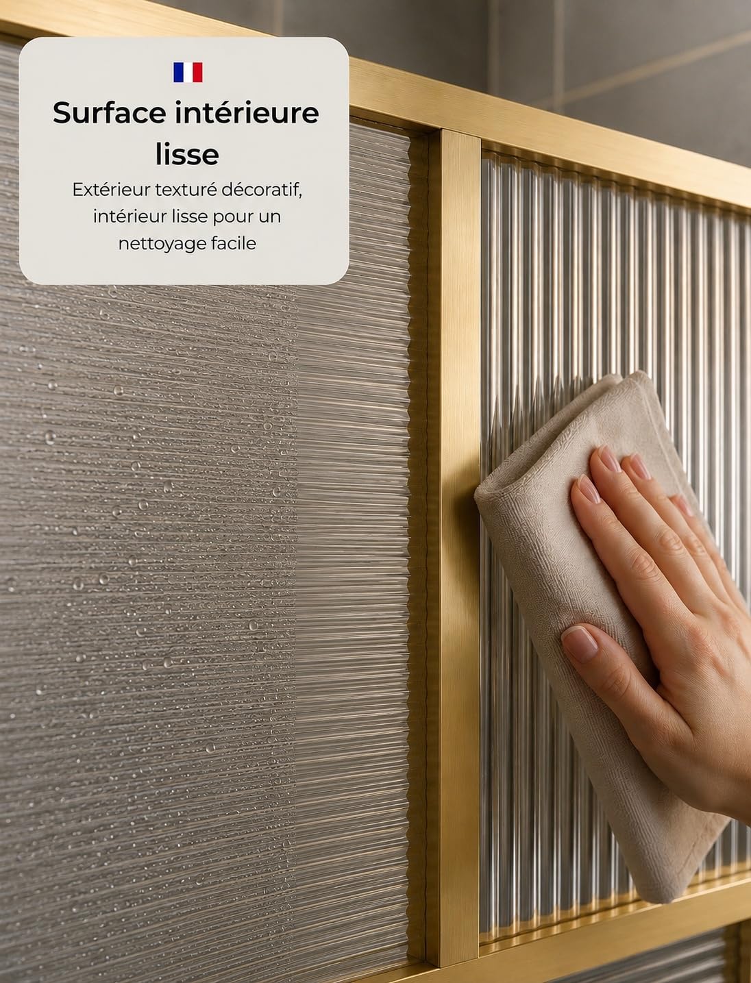 schulte-pare-baignoire-fixe-80x140-cm-or-mat-verre-5-mm-r-versible image 3