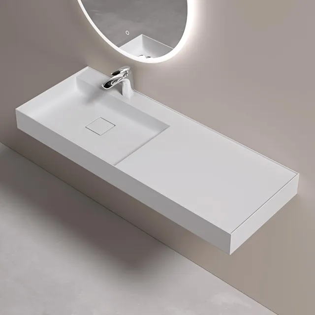 doporro-lavabo-suspendu-120x46x12cm-blanc-mat image 1