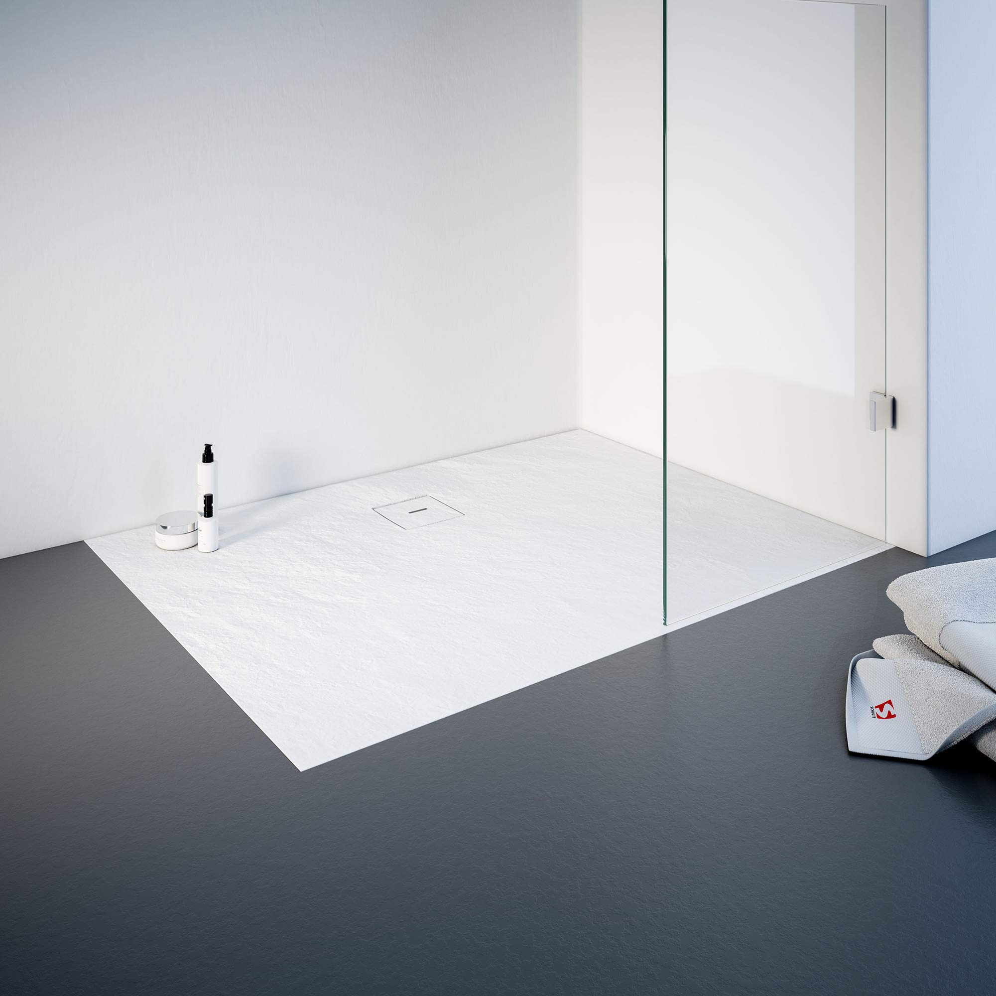 schulte-receveur-douche-rectangulaire-90x140-effet-pierre-blanche image 1