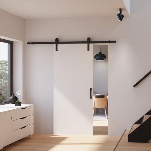 schulte-porte-coulissante-bois-77x206cm-blanc-rail-noir image 7