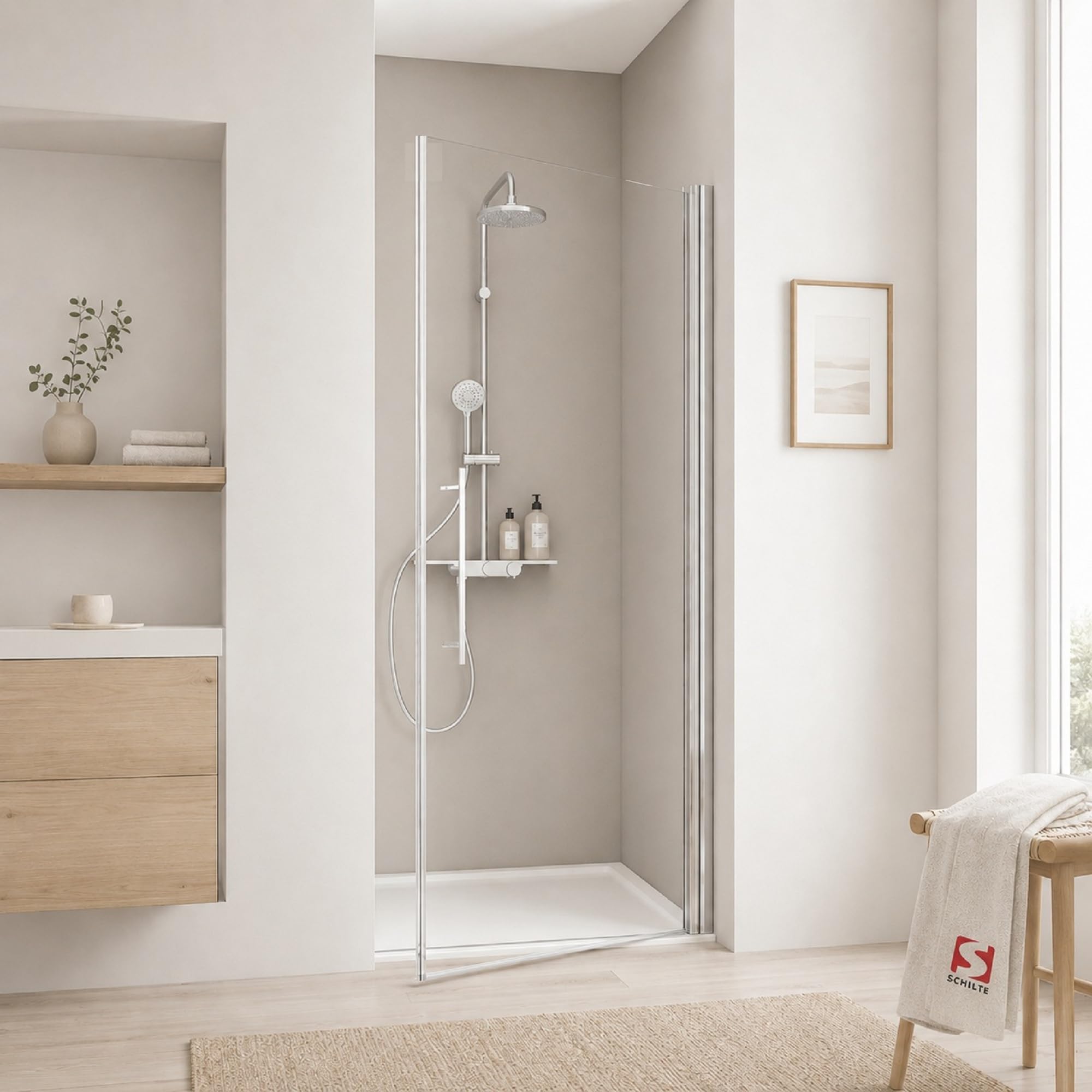 schulte-douche-100x192-cm-porte-pivotante-niche-or-mat image 8