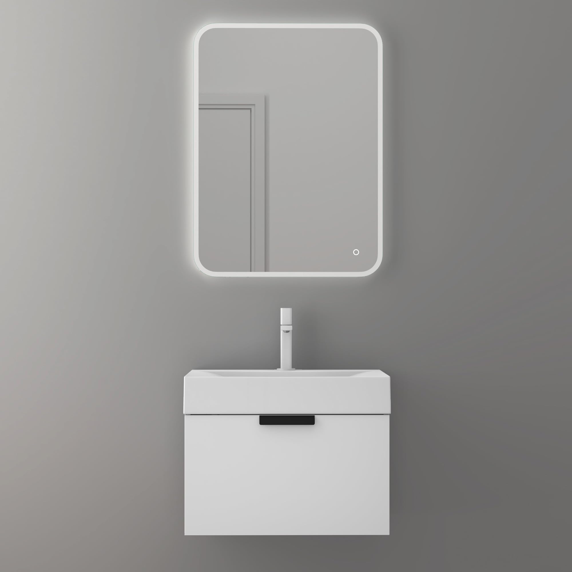 doporro-meuble-salle-de-bain-60-cm-blanc-mat-vasque-miroir image 8