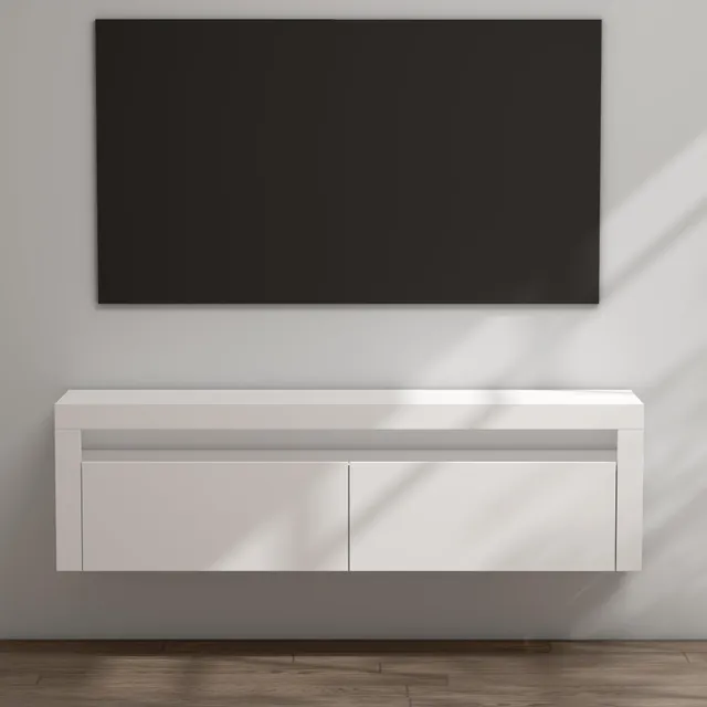 doporro-m-bel-meuble-tv-160-cm-blanc-mat-2-portes image 1