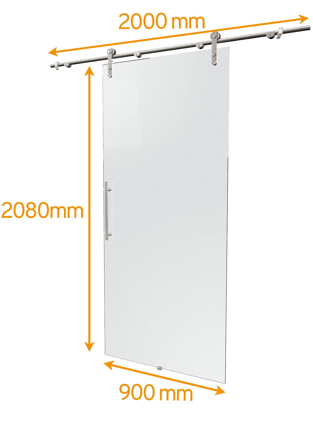 schulte-portes-int-rieures-coulissante-opaque-90x208-cm-rail-inclus image 2