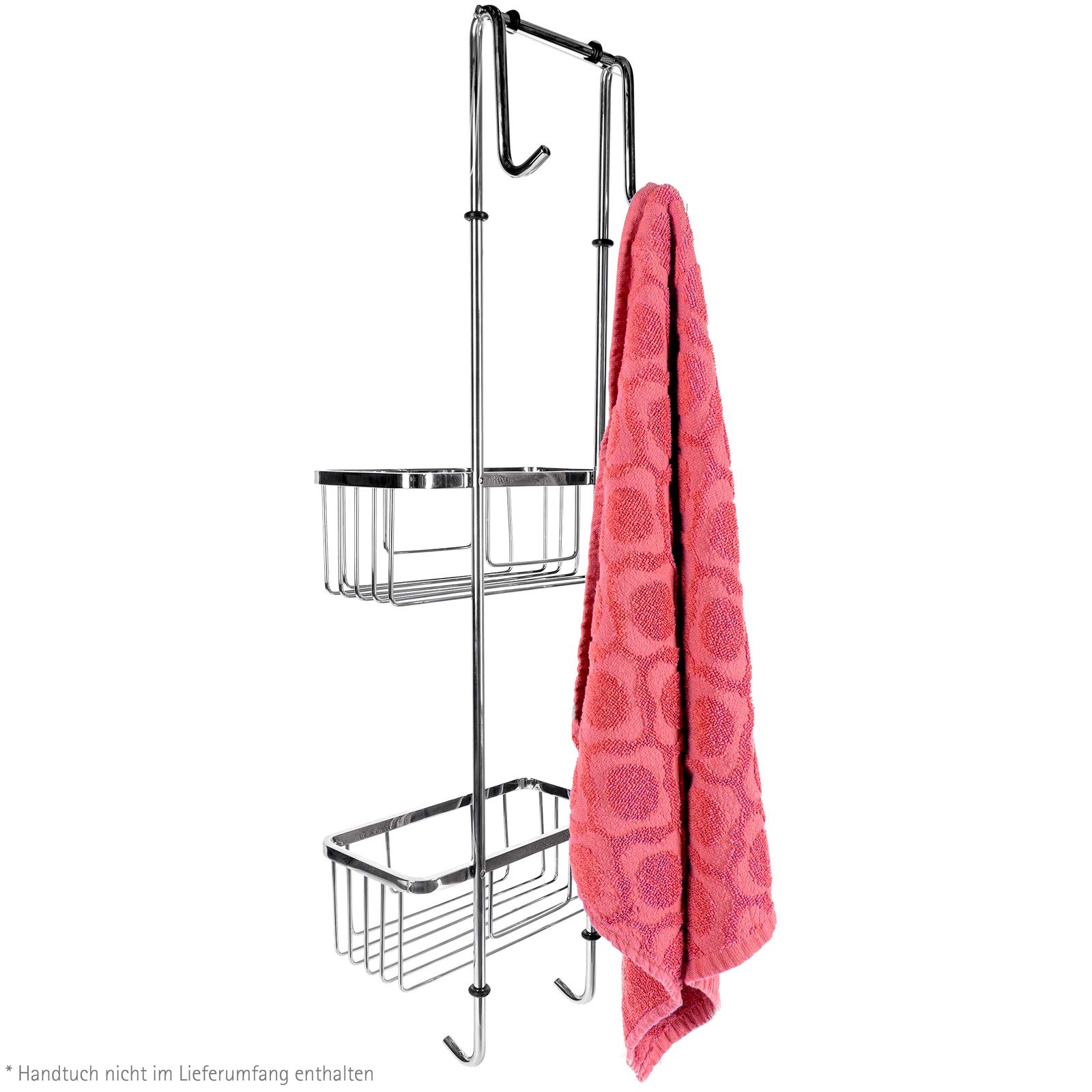 schulte-tag-re-douche-suspendue-2-paniers-chrom-sans-percer image 5