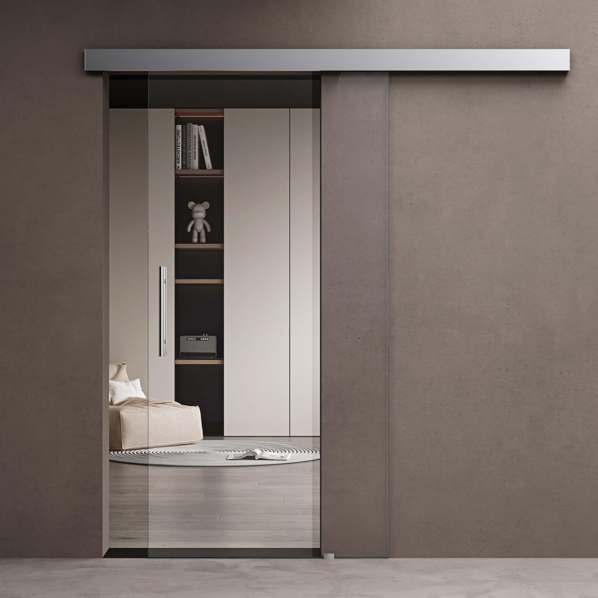 doporro-m-bel-amalfi-102-5x205-cm-porte-coulissante-verre-transparent image 2