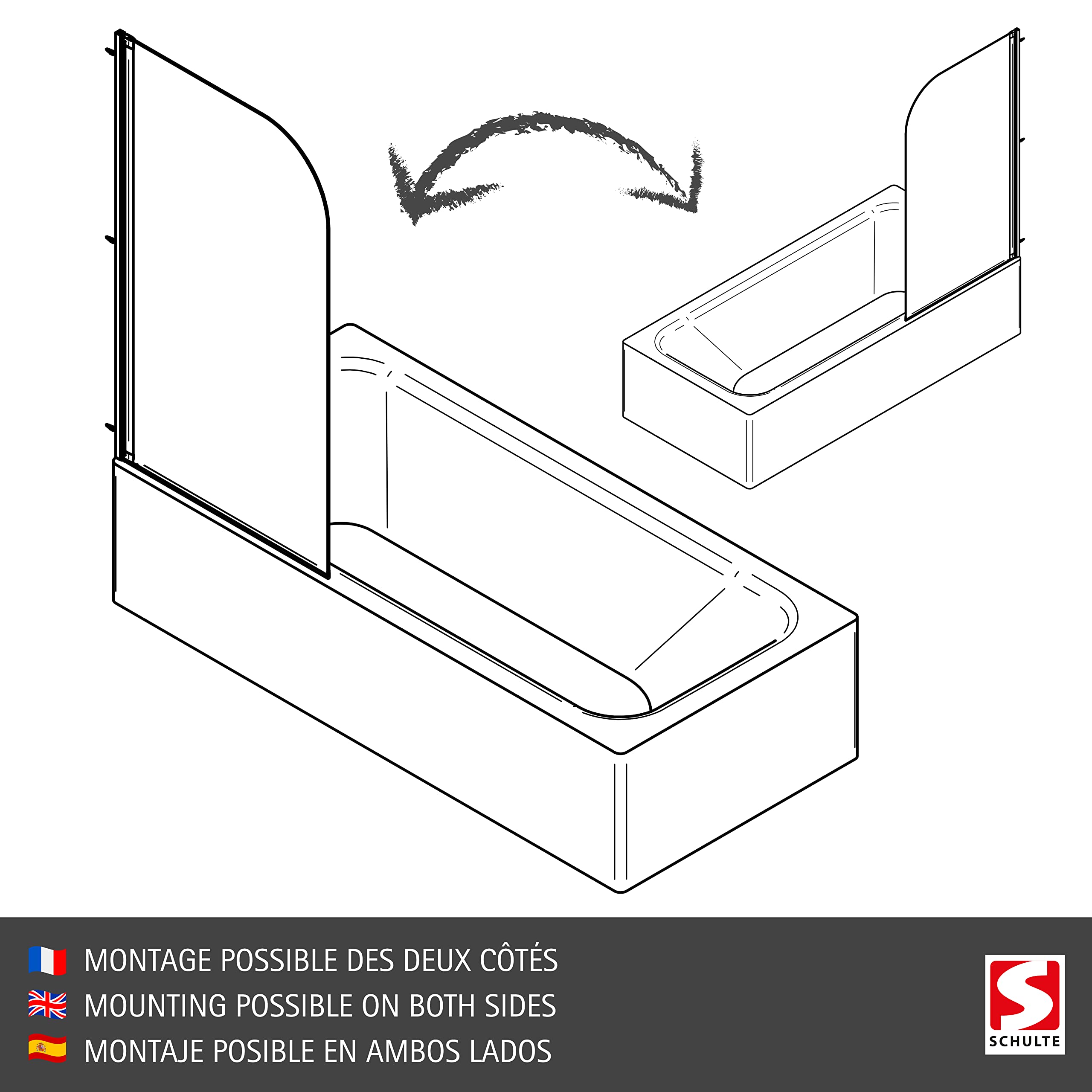 schulte-pare-baignoires-80x140-cm-blanc-d-cor-rayures-verre-5-mm image 5