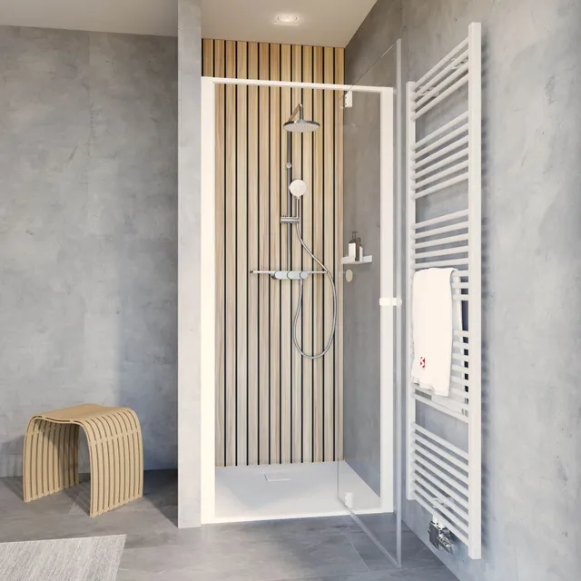 schulte-porte-douche-pivotante-niche-80x200-blanc-mat image 1