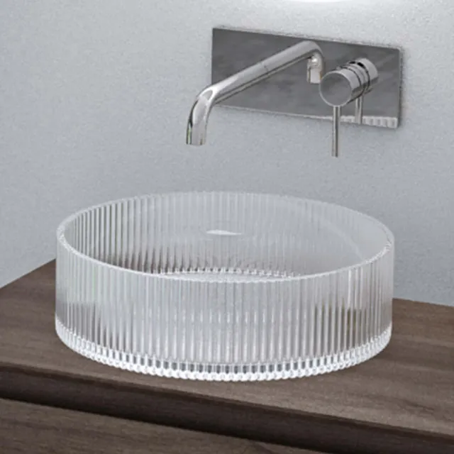 doporro-minerva01-vasque-poser-verre-transparent-40-cm image 1