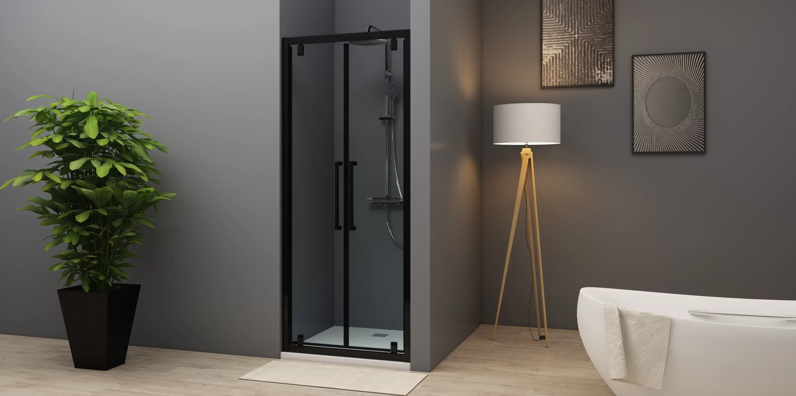 krone-time-double-porte-pivotante-douche-transparent image 2