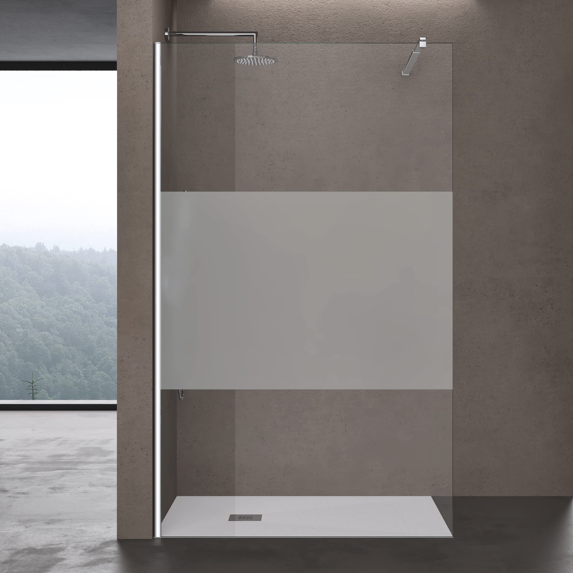 doporro-bremen2ms-paroi-de-douche-90x200cm-bande-opaque-10mm image 2