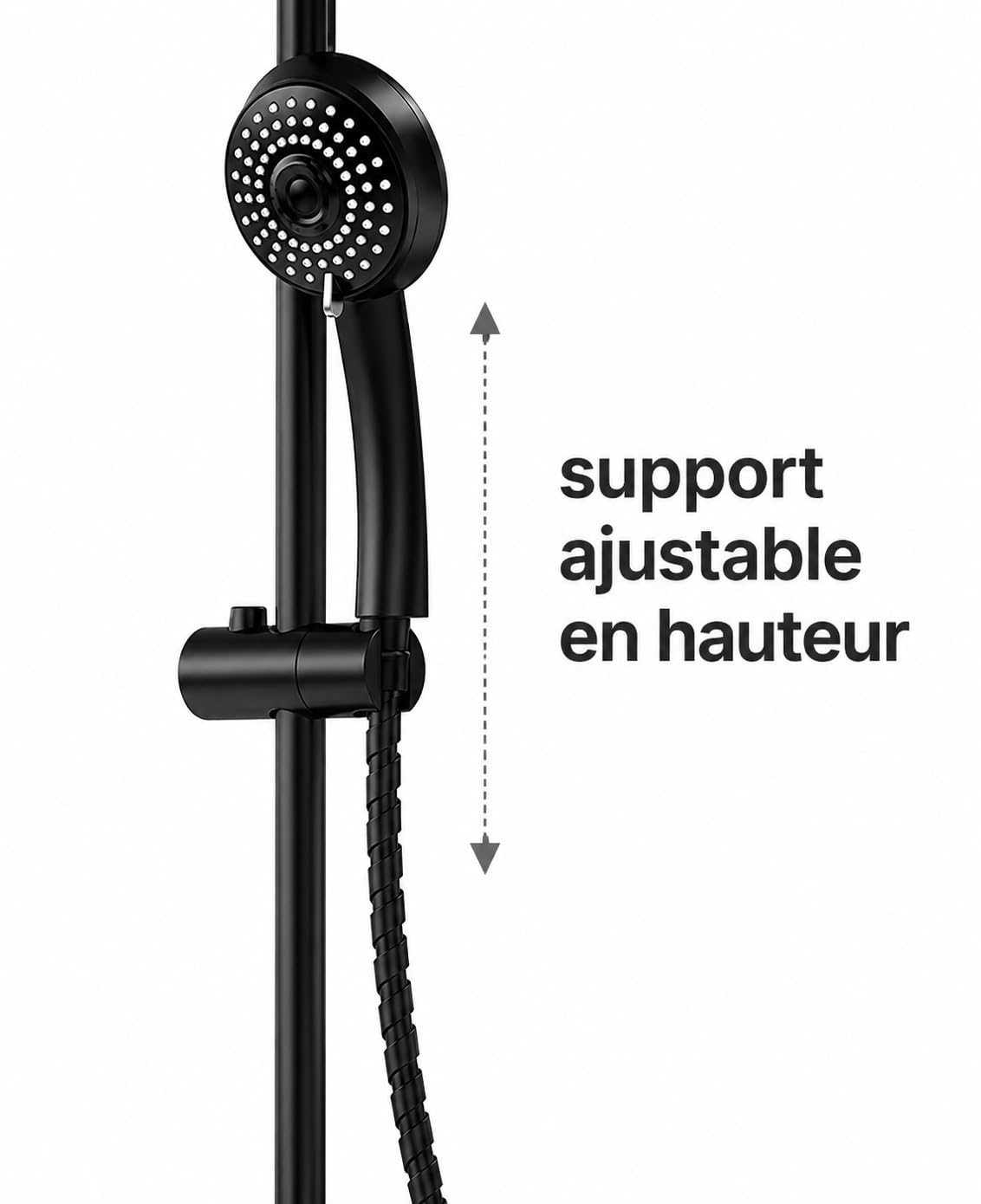schulte-colonne-douche-thermostatique-noire-pommeau-rond-92-cm image 4
