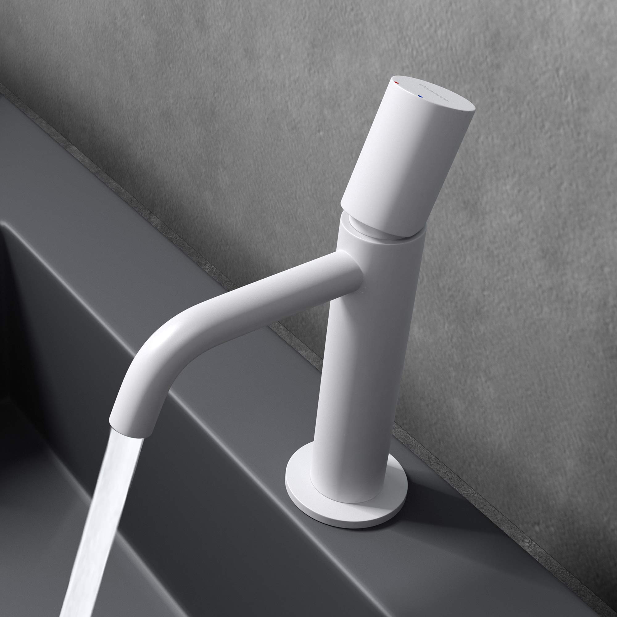doporro-mitigeur-lavabo-blanc-mat-20-7-cm-laiton image 2