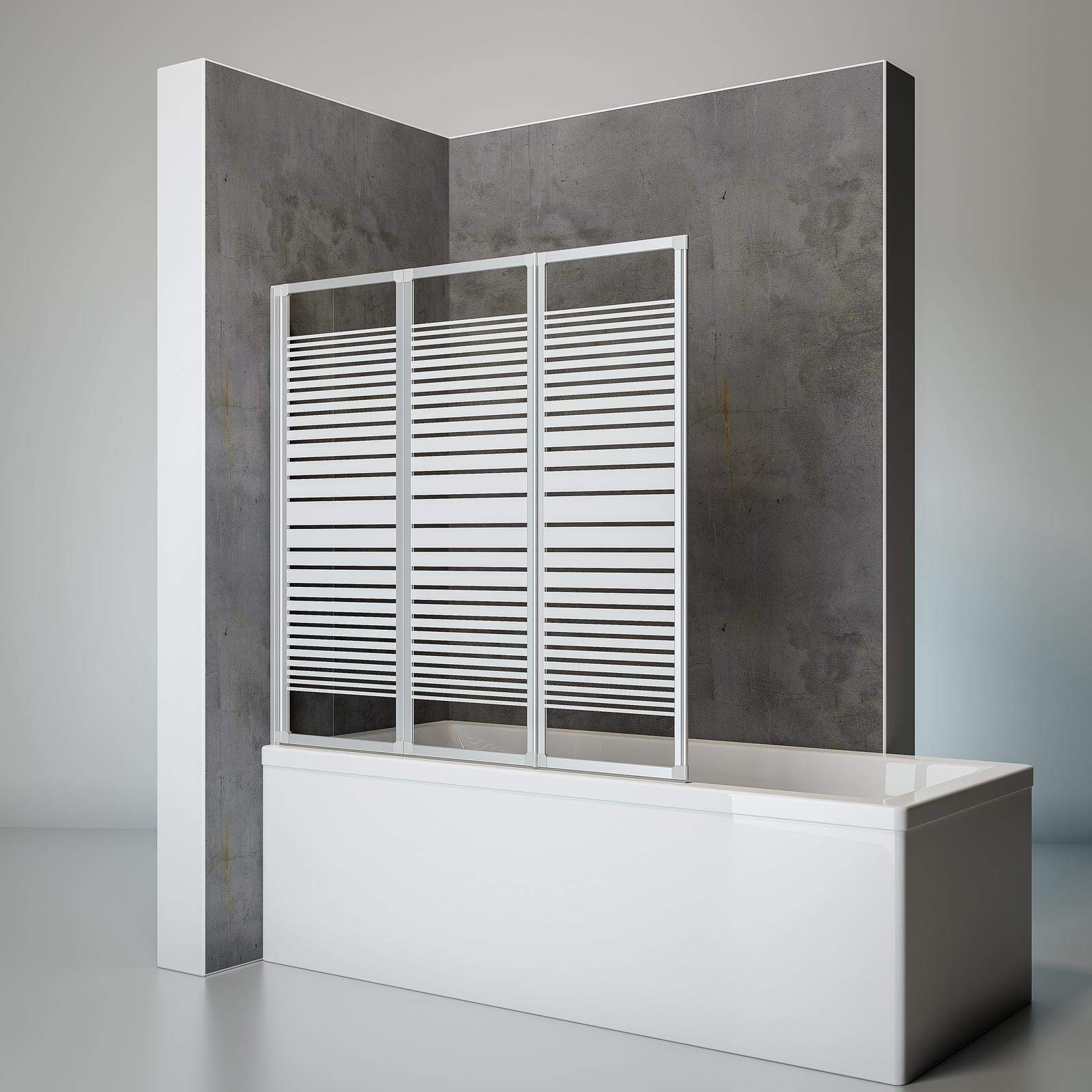 schulte-pare-baignoire-127x121-cm-argent-pare-bain-3-volets image 1