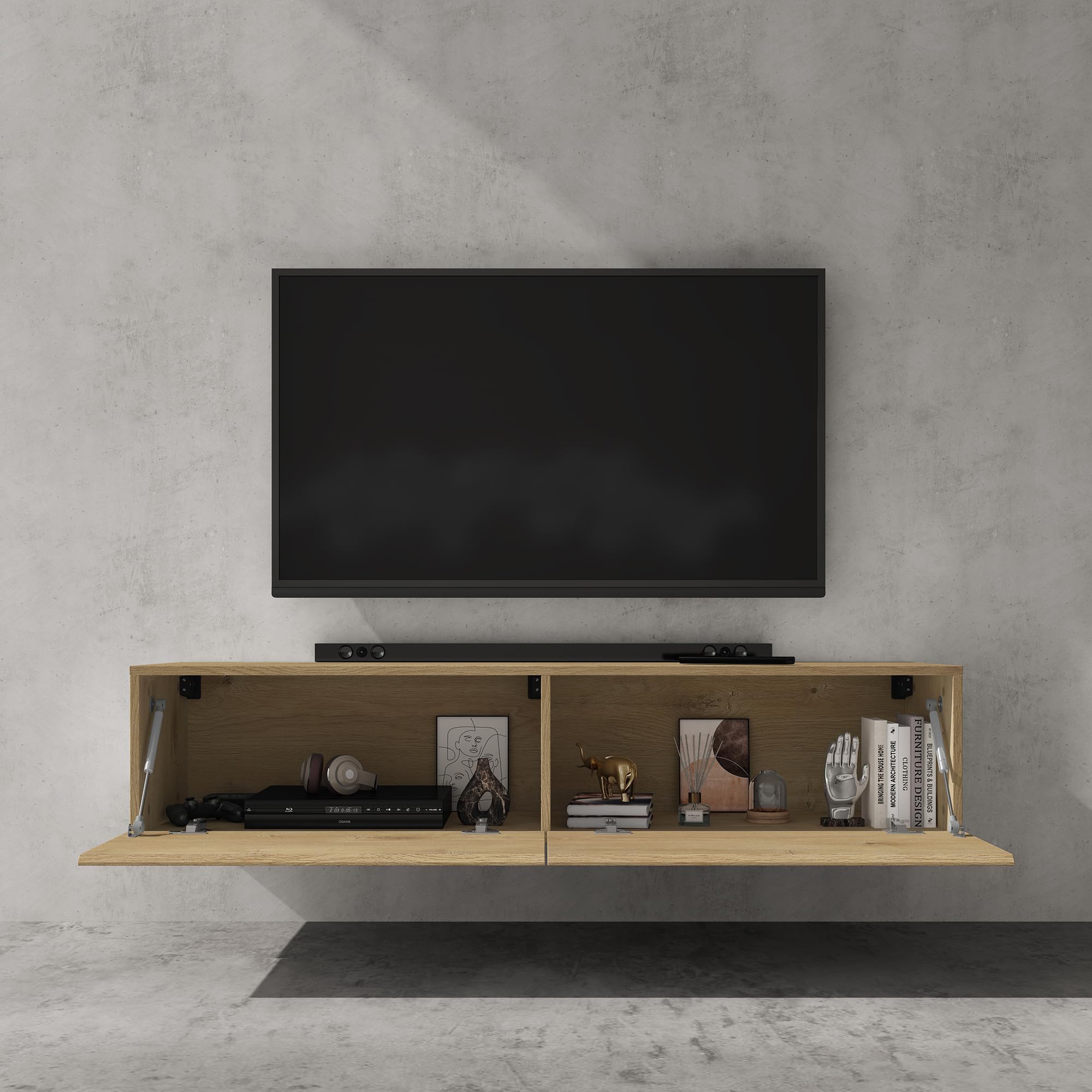 doporro-m-bel-meuble-tv-140cm-blanc-mat-avec-portes image 1