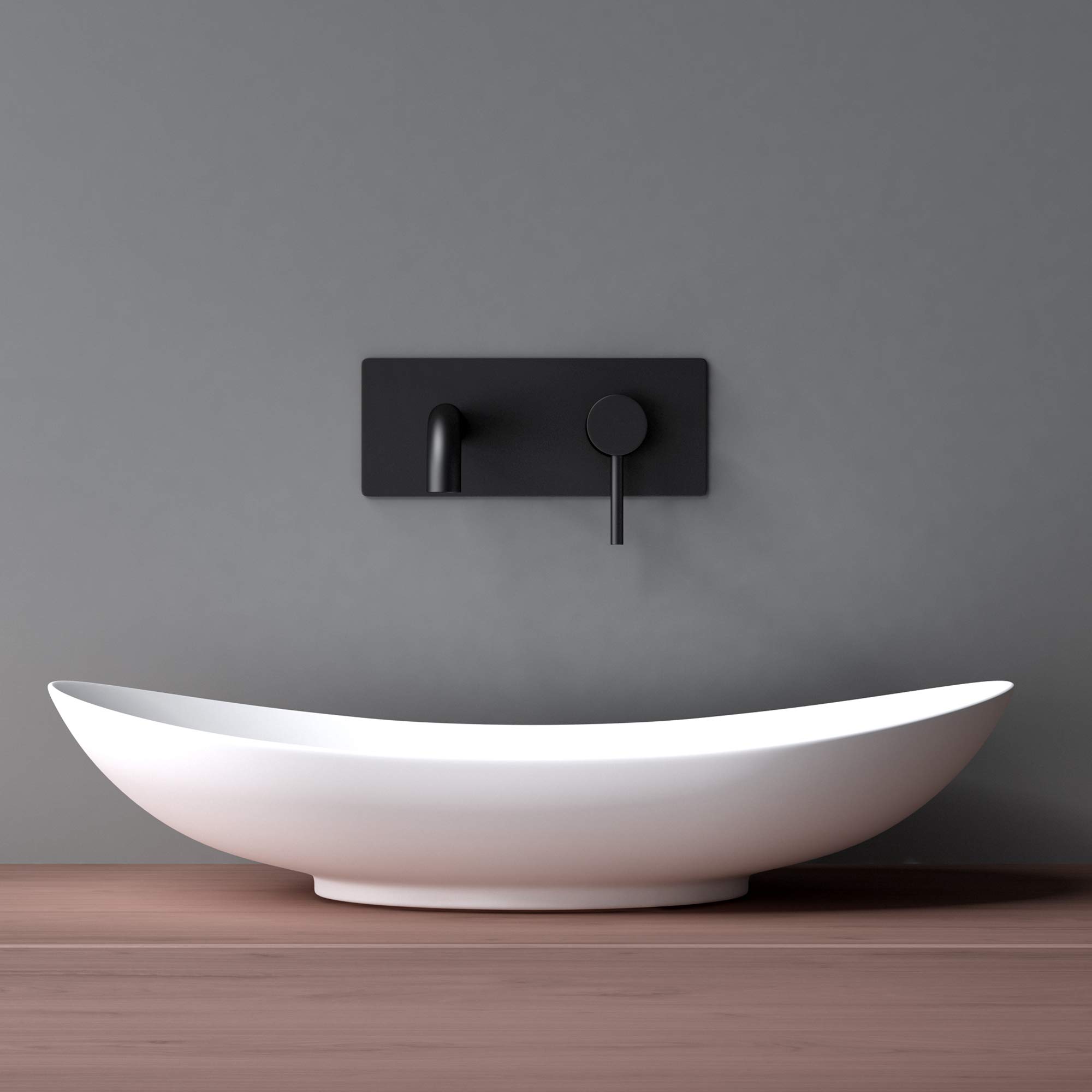 doporro-wa112-mitigeur-mural-noir-mat-bec-19-5-cm image 2