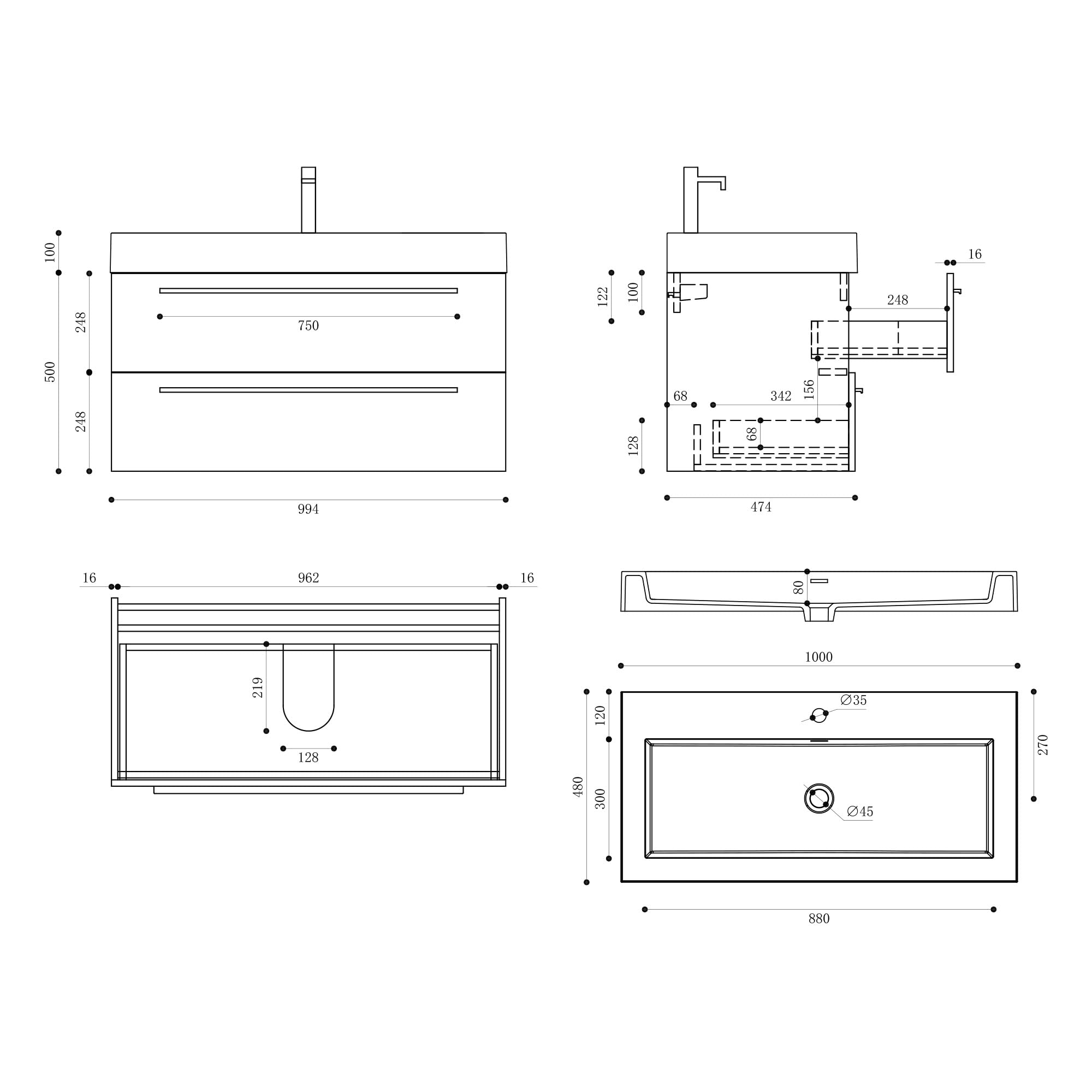 doporro-meuble-salle-de-bain-suspendu-100cm-gris-noir image 7