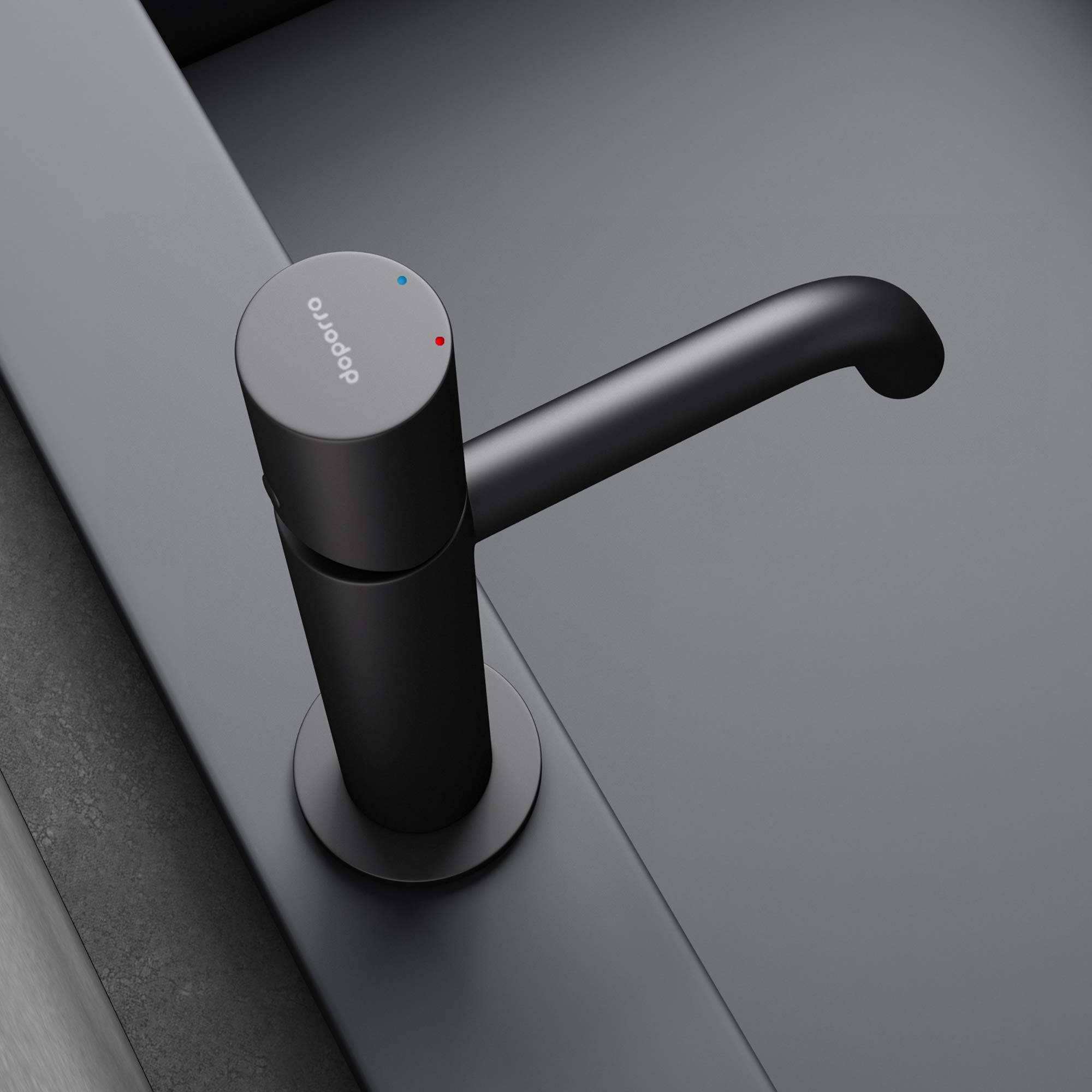 doporro-mitigeur-lavabo-noir-mat-20-7-cm-laiton image 6