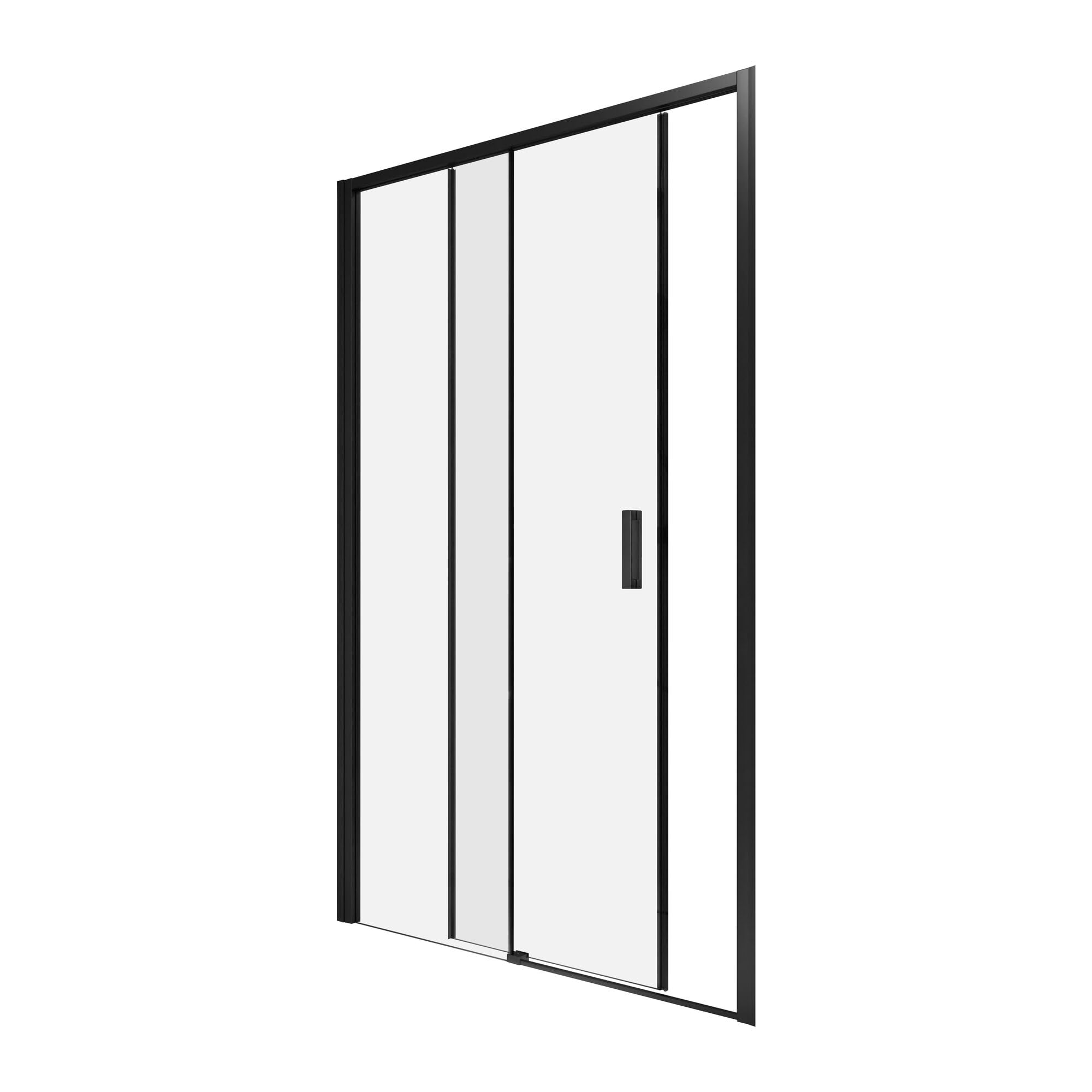 schulte-paroi-douche-niche-120x200-cm-noir-coulissante-verre-6-mm image 2