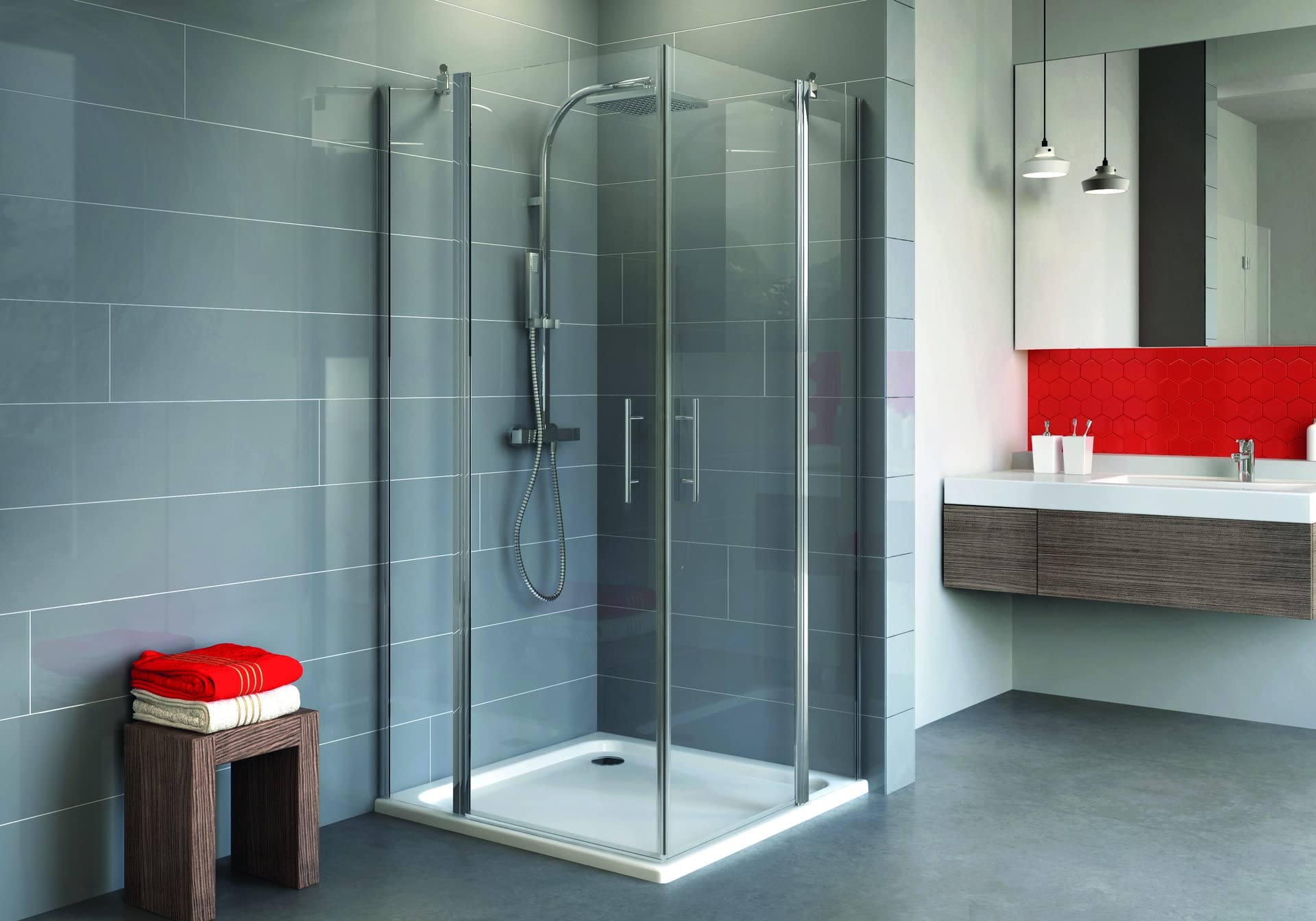 schulte-acces-d-angle-90x90x192-paroi-douche-2-portes-verre-clair image 2