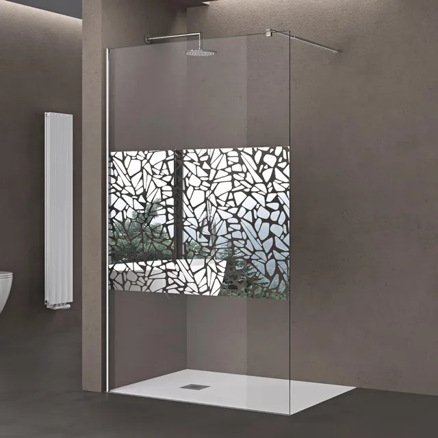 doporro-bremen2bl-paroi-de-douche-italienne-140cm-verre-glace-10mm image 1