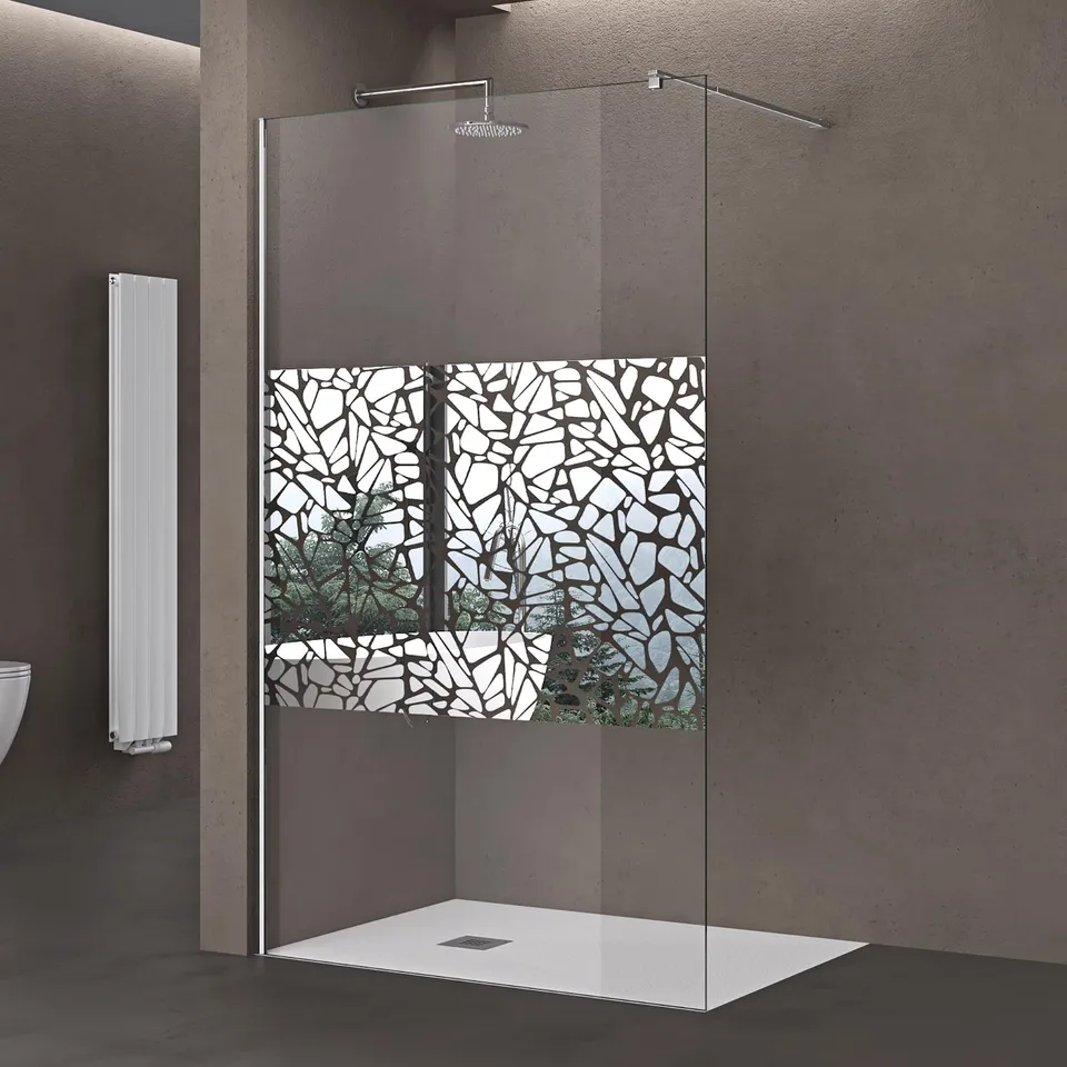 doporro-bremen2bl-paroi-de-douche-italienne-140cm-verre-glace-10mm image 1