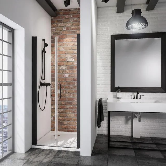 schulte-porte-douche-niche-2-battants-noir-80x192-cm image 1