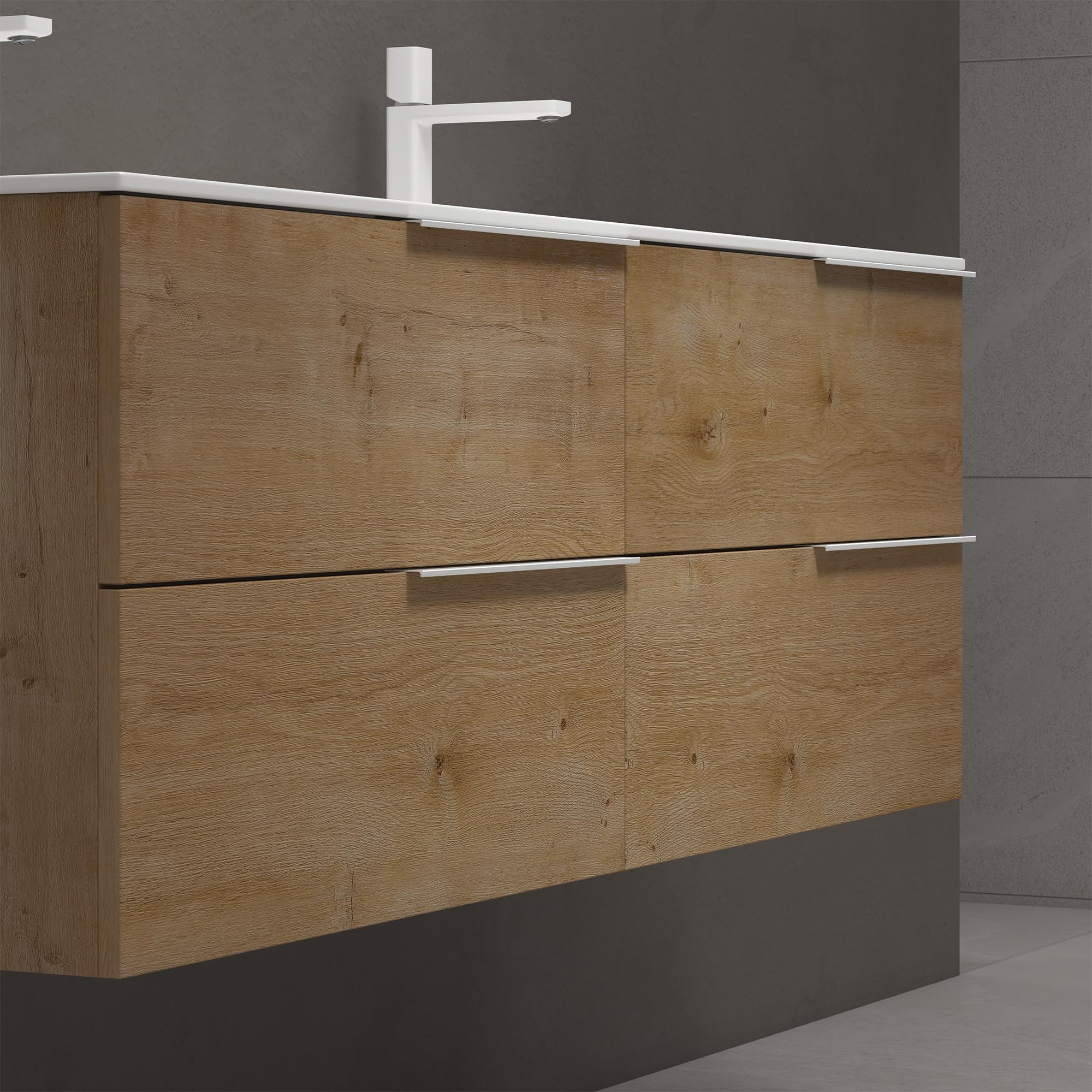 doporro-meuble-salle-de-bain-144-cm-ch-ne-clair-avec-miroir image 5