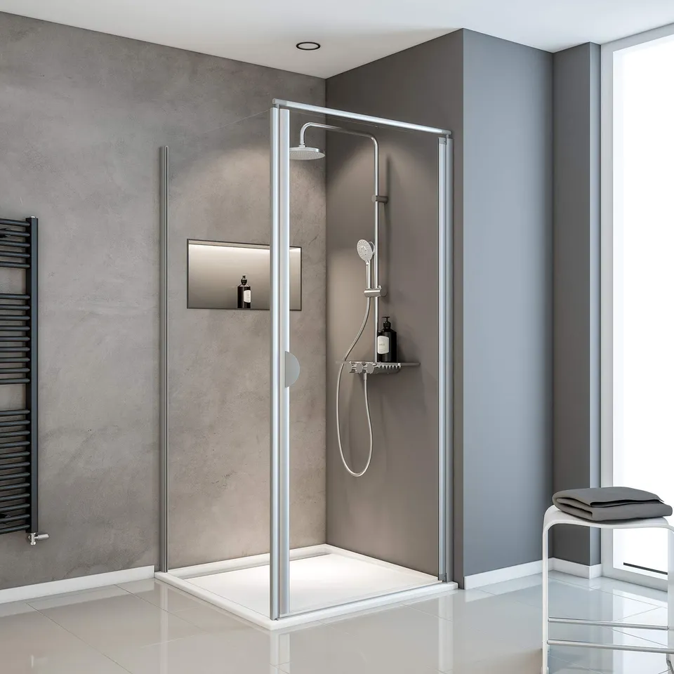 schulte-porte-pivotante-paroi-douche-80x80x180-cm-argent-transparent image 1