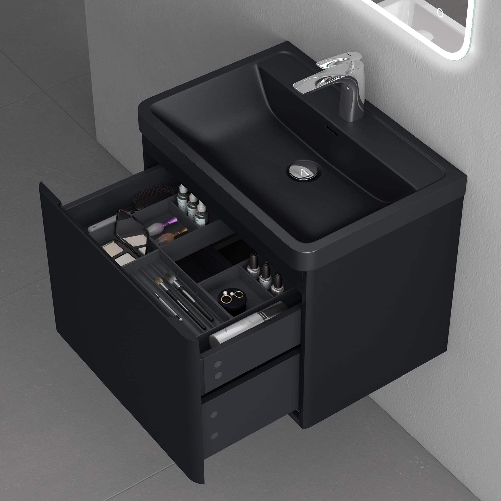 doporro-meuble-salle-de-bain-suspendu-90-cm-noir-mat-3-pi-ces image 4