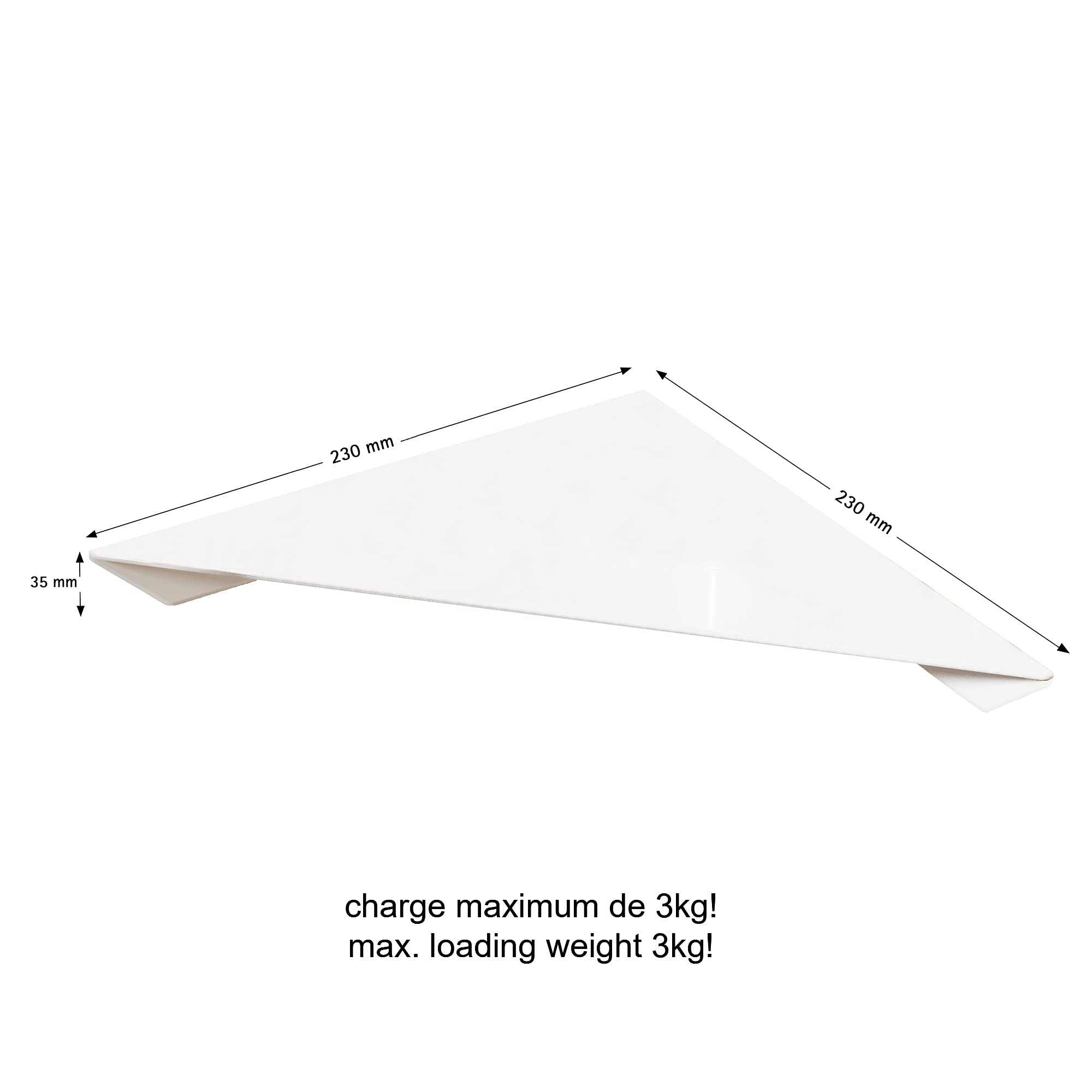 schulte-tag-re-douche-angle-blanc-mat-23x23x3-5cm-adh-sive image 2