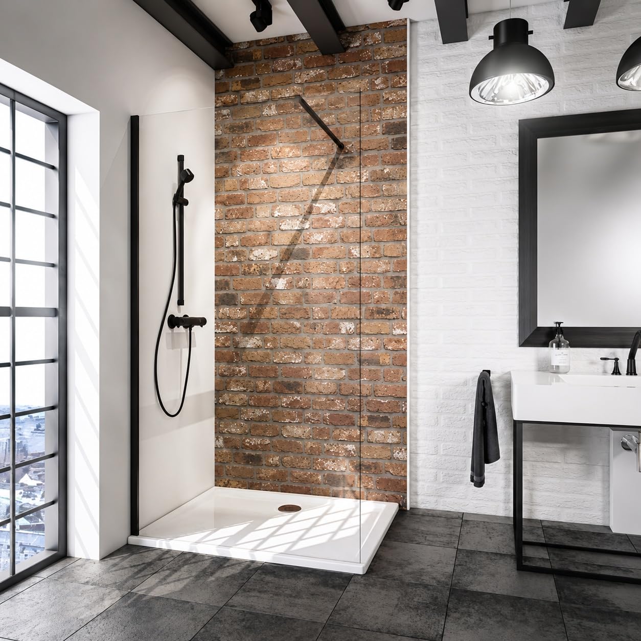 schulte-paroi-douche-italienne-120x190-cm-chrom-galets-anticalcaire image 6