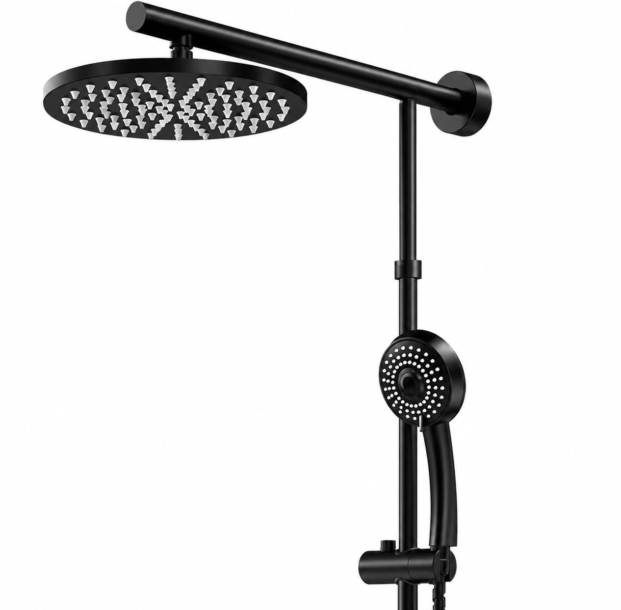 schulte-colonne-douche-thermostatique-noire-pommeau-rond-92-cm image 3